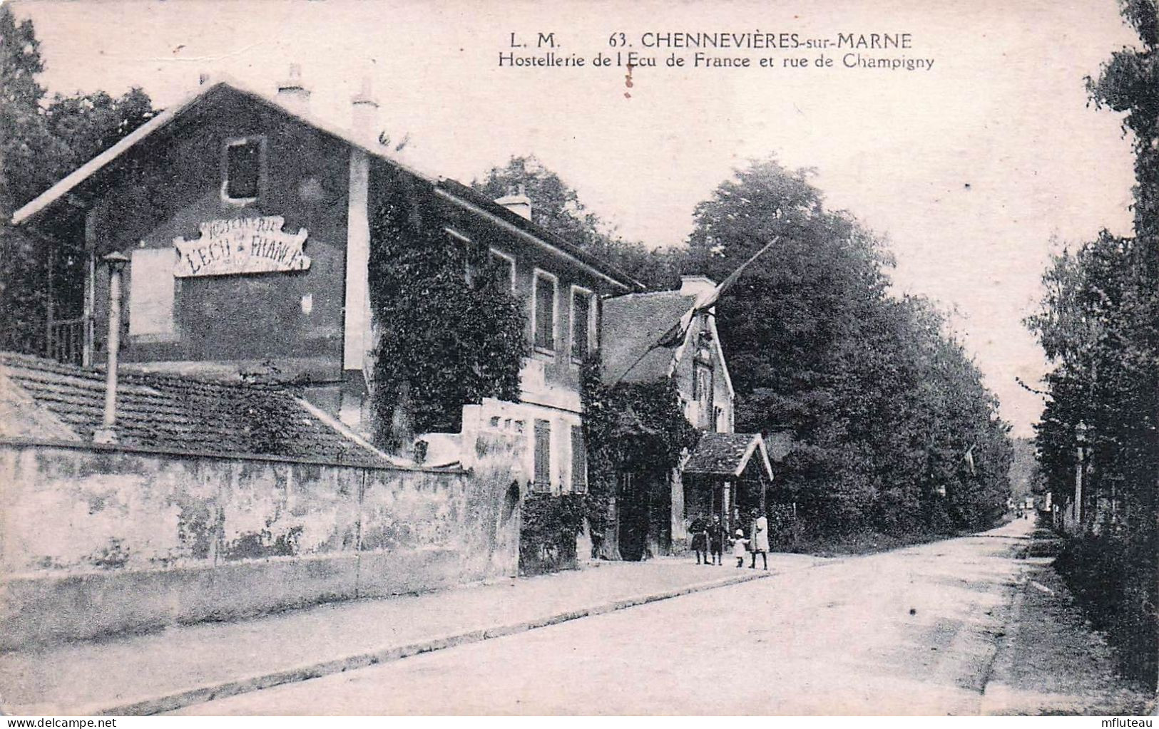 94* CHENNEVIERES   Hostellerie  « ecu De France »  RL45,0931 - Chennevieres Sur Marne