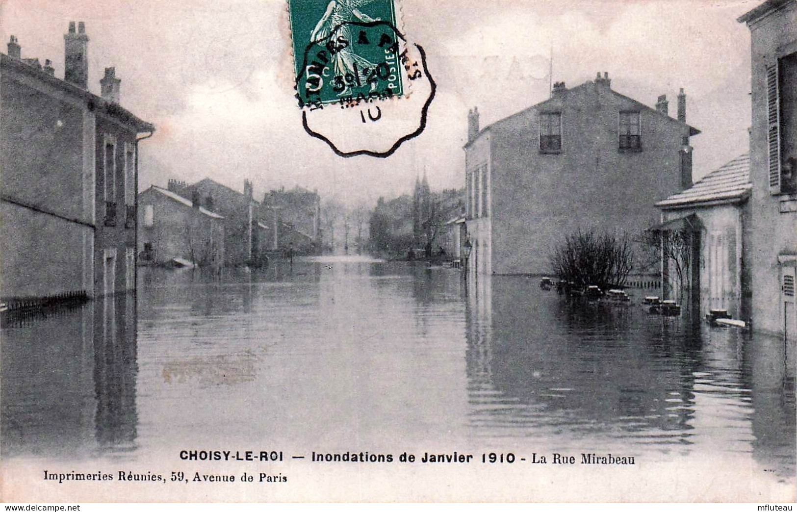 94* CHOISY LE ROI  Crue 1910 – Rue Mirabeau    RL45,0867 - Choisy Le Roi