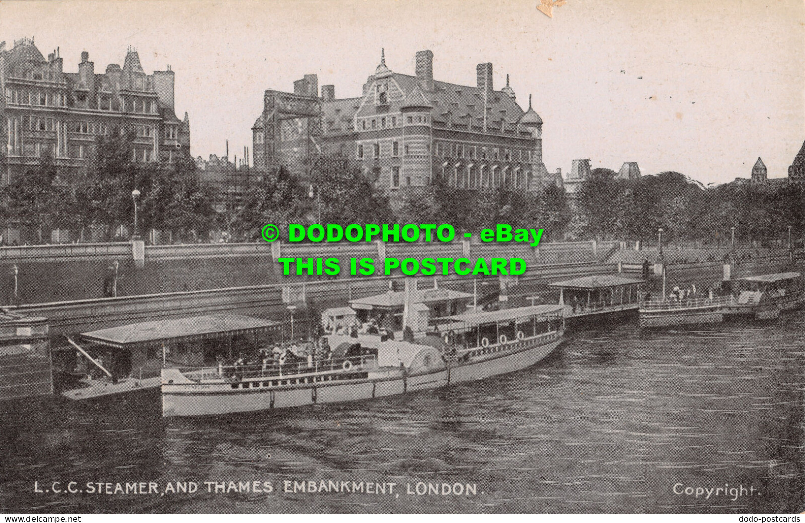 R467377 London. Steamer And Thames Embankment. G. D. And D. The Star Series - Autres & Non Classés