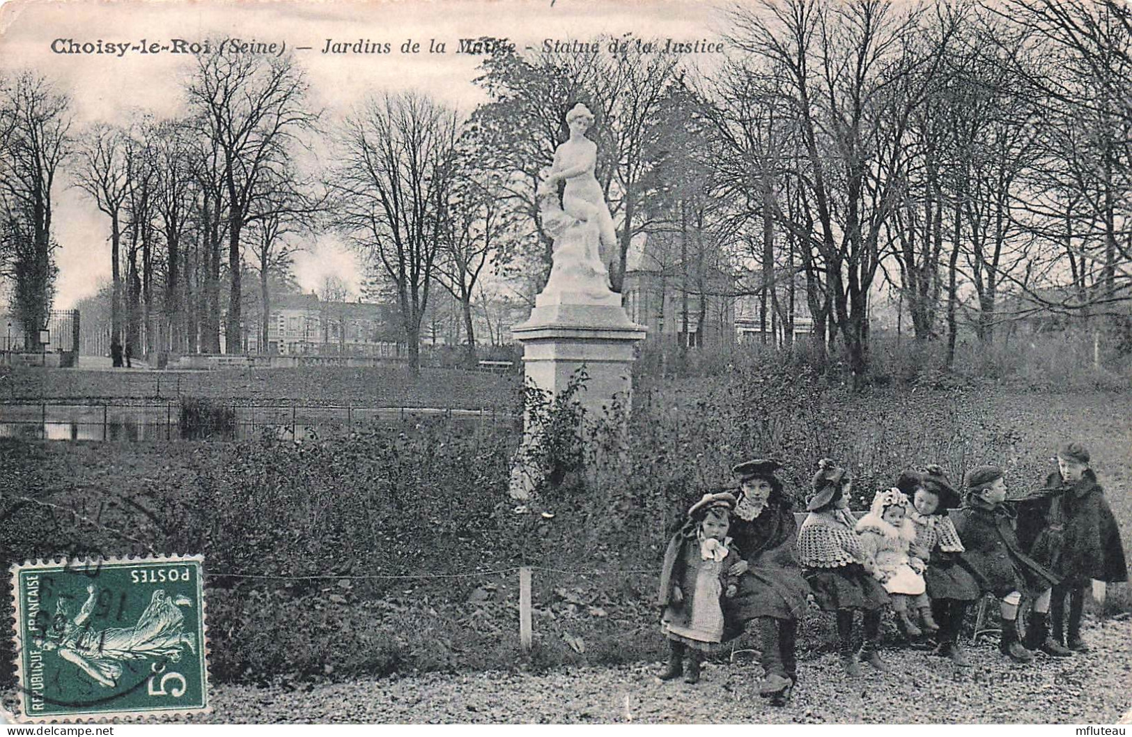 94* CHOISY LE ROI  Jardins De La Mairie – Statue E La Justice    RL45,0817 - Choisy Le Roi