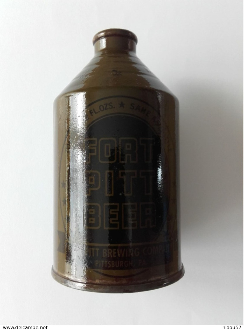 RARISSIME CANETTE DE BIERE METAL US WW2 FORT PITT BEER 1944 - 1939-45