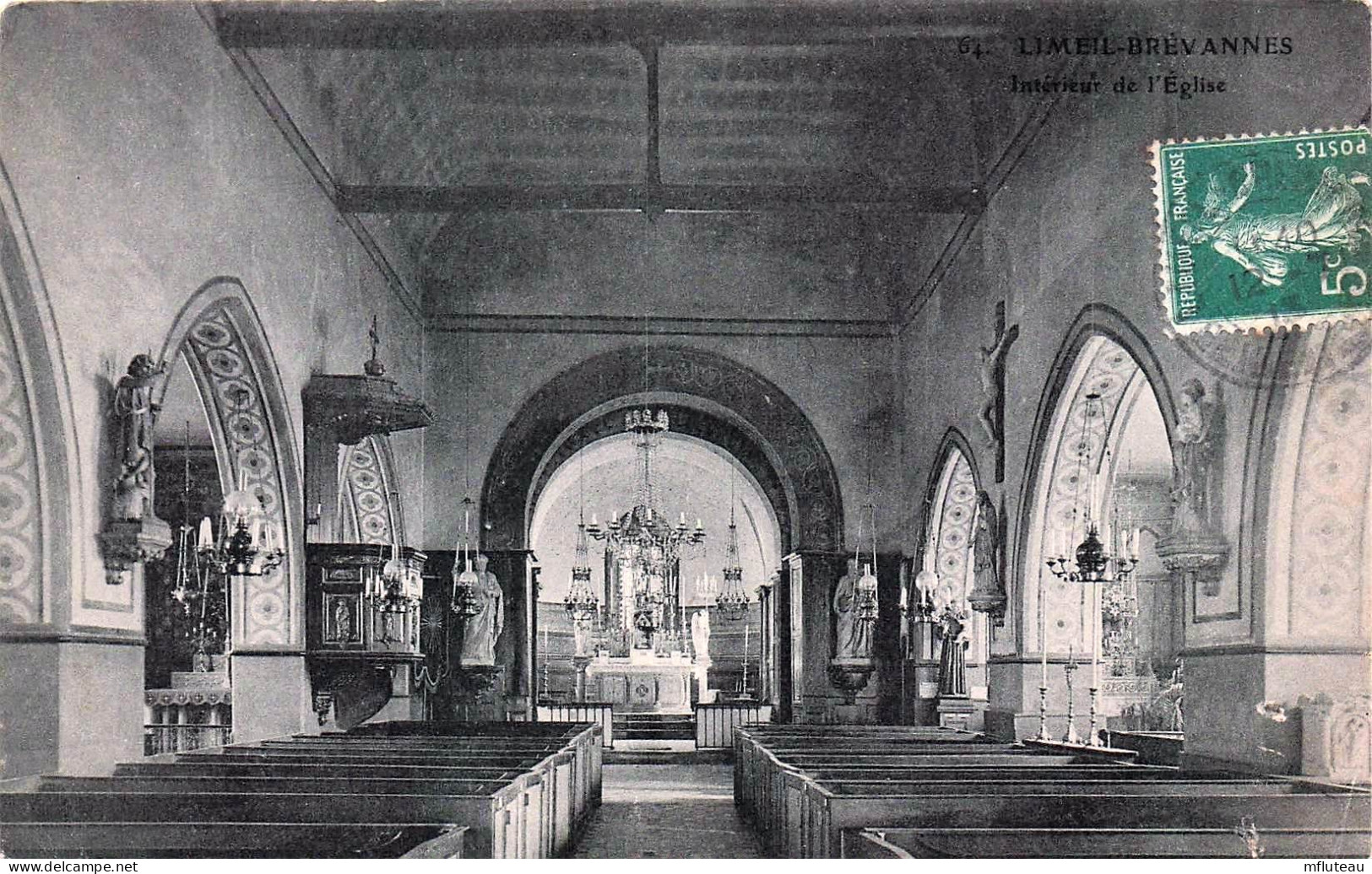 94* LIMEIL  BREVANNES   Interieur Eglise  RL45,1439 - Limeil Brevannes
