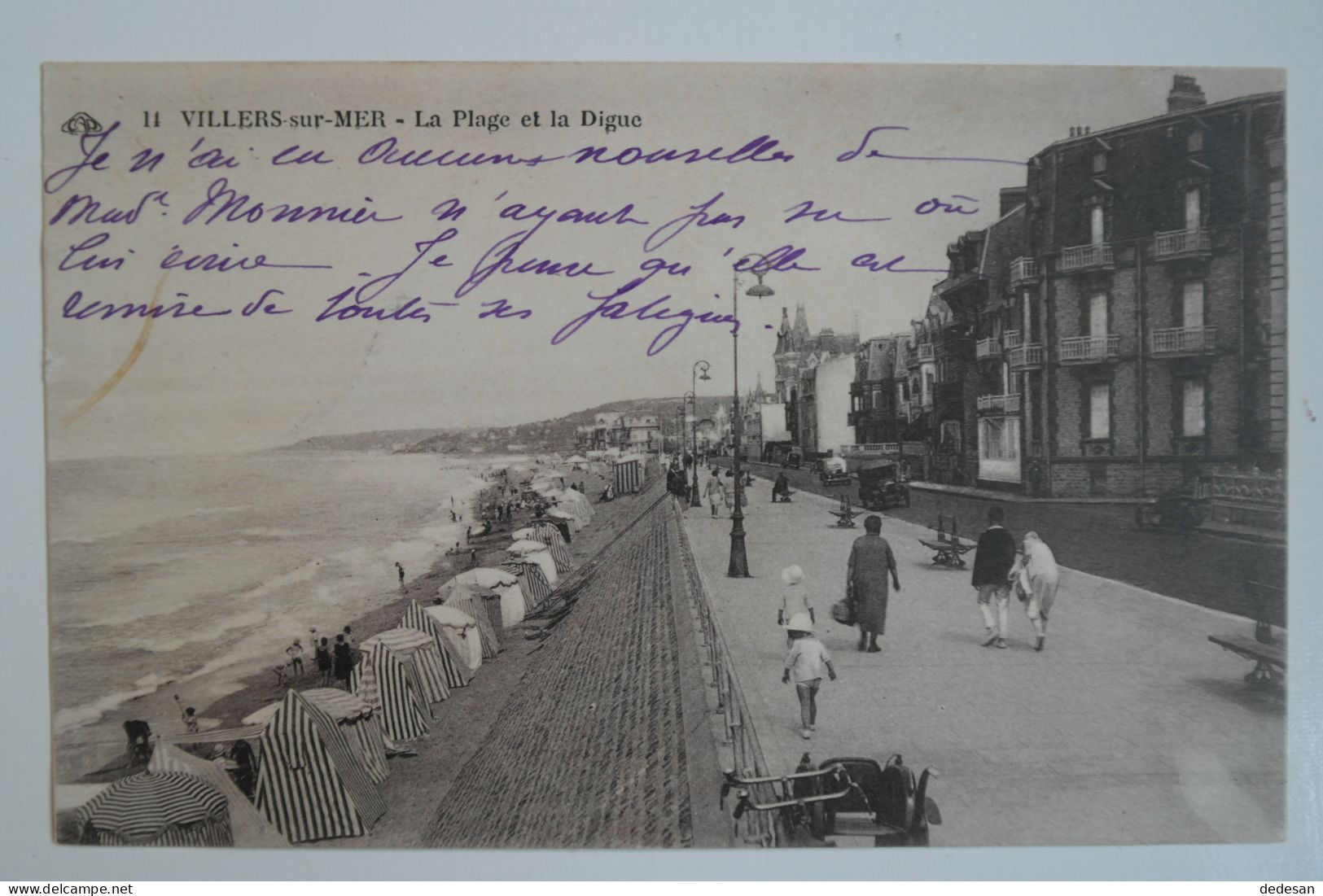 Cpa 1927 VILLERS Sur MER La Plage Et La Digue - BL61 - Villers Sur Mer