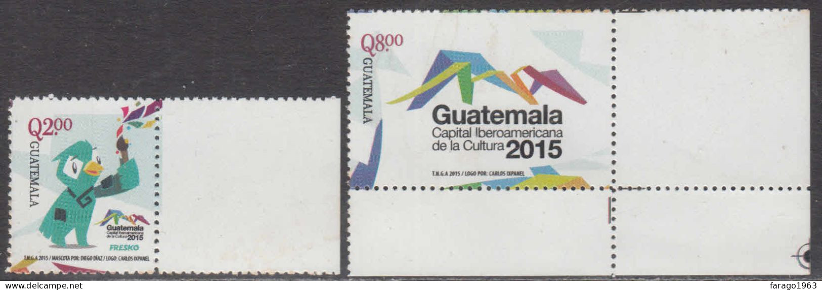 2015 Guatemala Capital Of Culture Complete Set Of 2 MNH - Guatemala