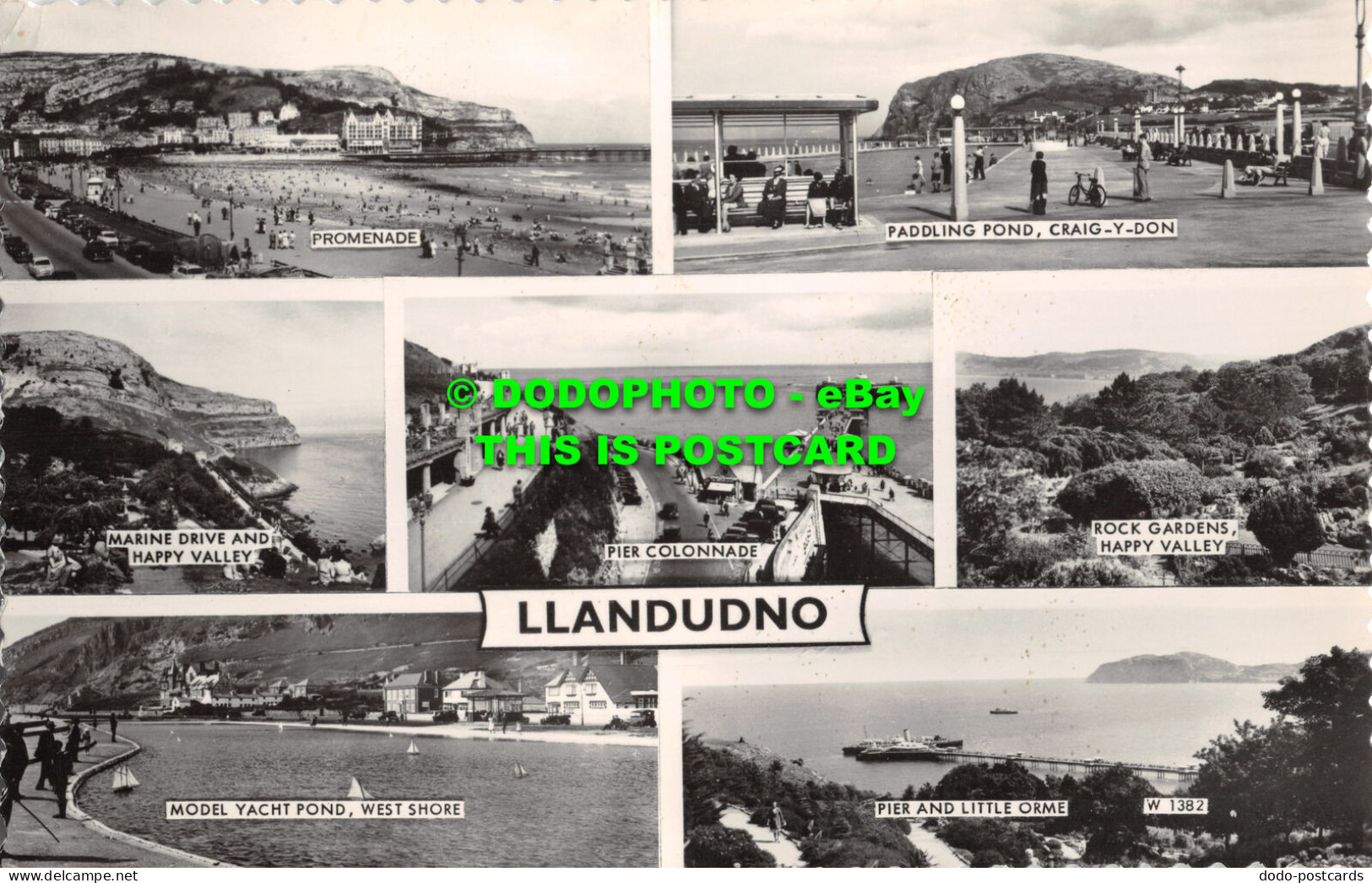 R467394 Llandudno. Pier Colonnade. Promenade. Valentine. RP. Multi View. 1961 - World
