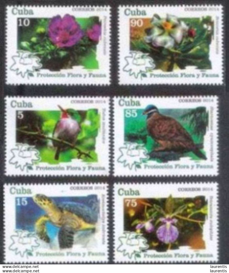 7477  Turtles - Tortues - Birds - Flowers -  2014 - MNH - Cb - 1,95 - Turtles