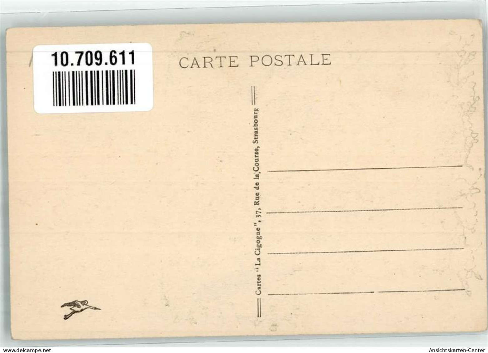 10709611 - Elsaesser Tracht Cartes La Cigogne - Autres & Non Classés