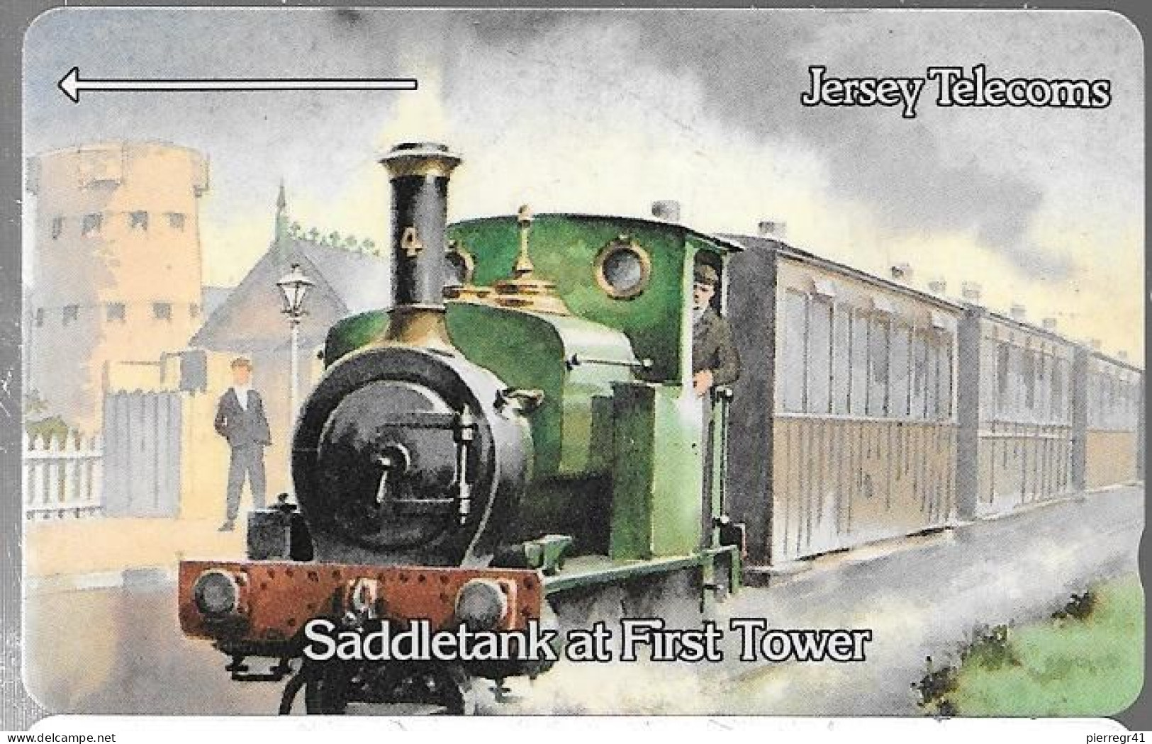 CARTE-JERSEY-LE TRAIN-SADDLETANK At First Tower-BE - Trains