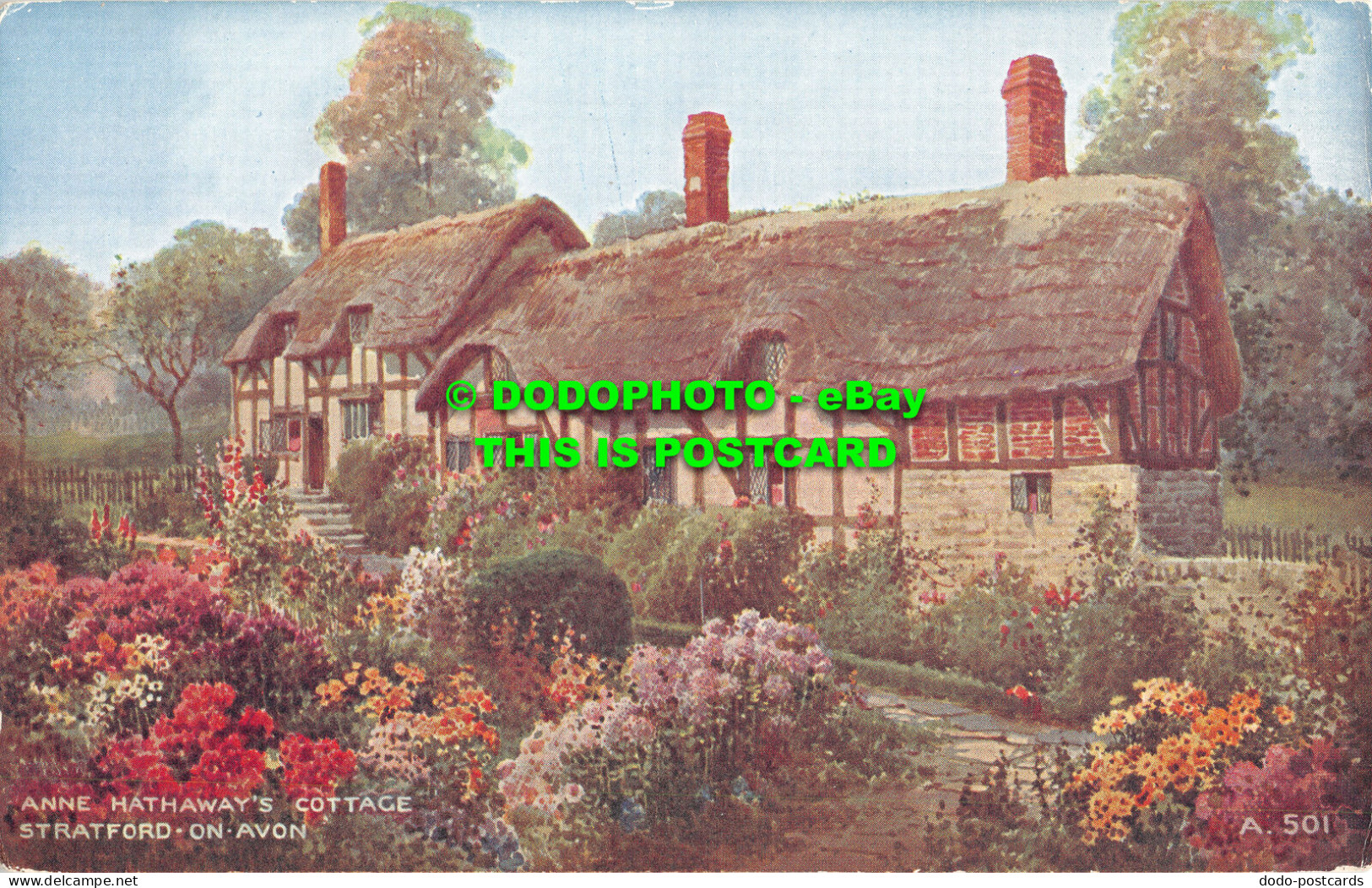 R467069 Stratford On Avon. Anne Hathaway Cottage. Valentine. Art Colour. Brian G - World