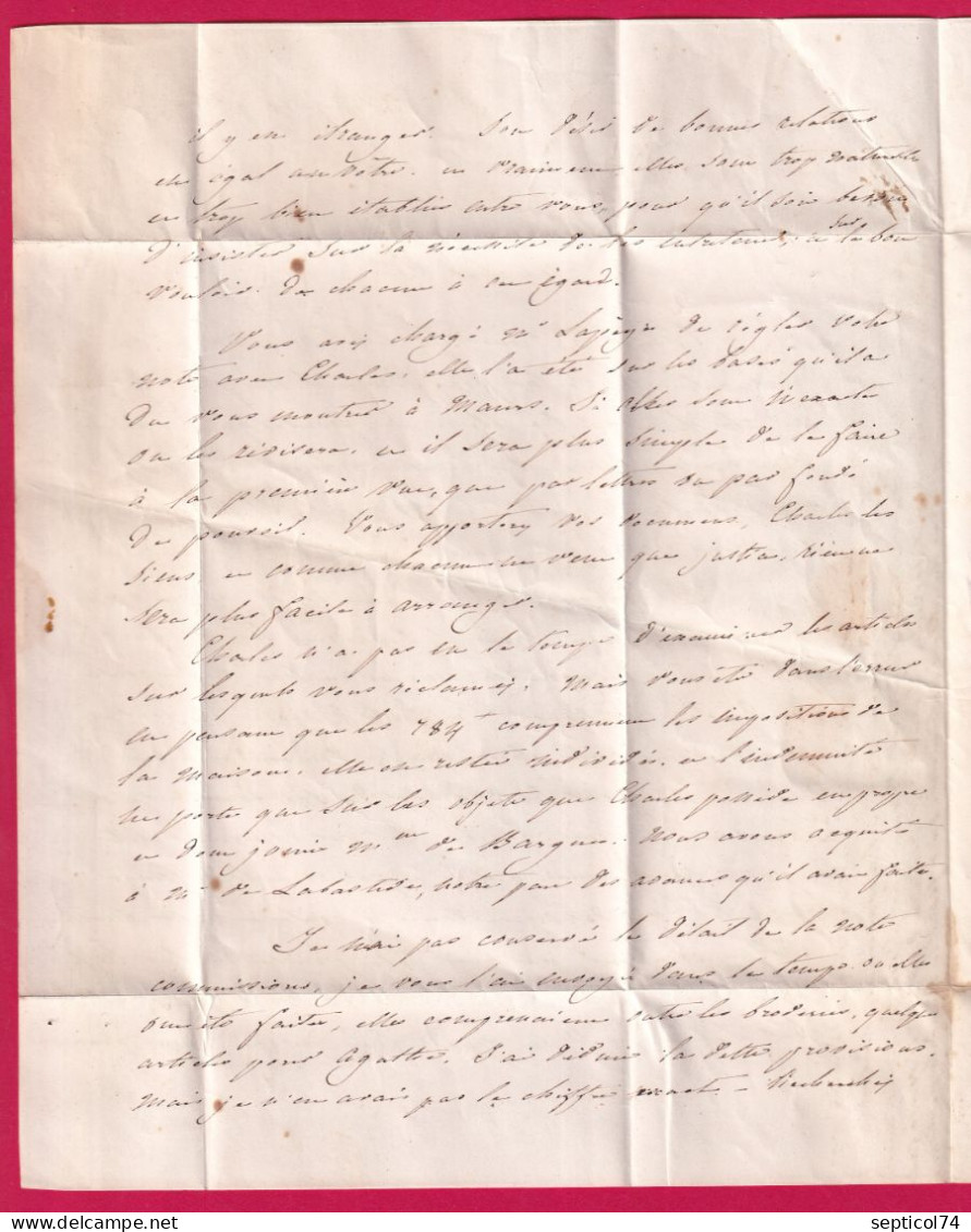 CAD TYPE 11 BORT CORREZE 1843 BOITE RURALE D ST VICTOR AU DOS TYPE 11 MAURS CANTAL LETTRE - 1801-1848: Precursors XIX