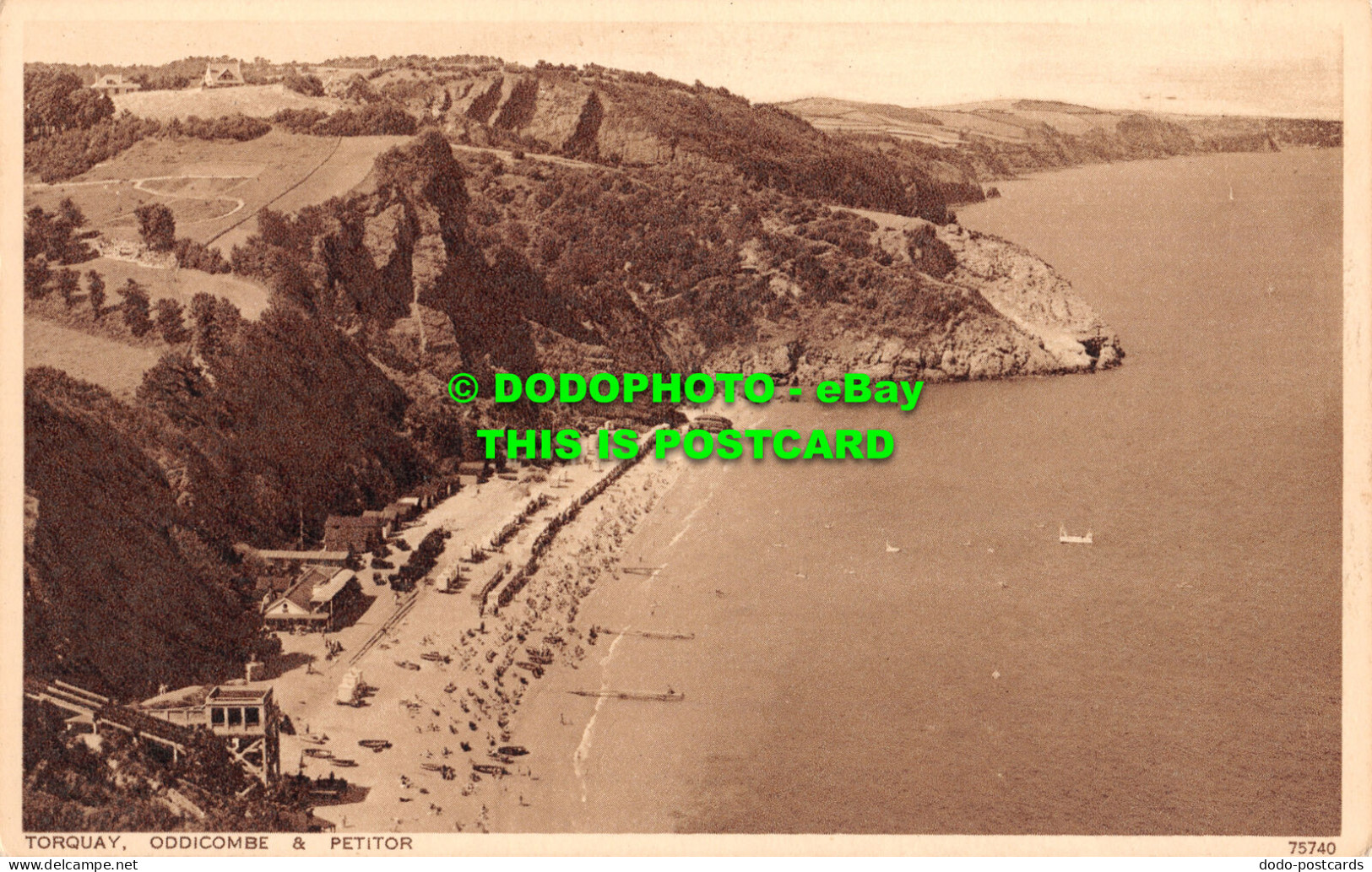 R467083 Torquay. Oddicombe And Petitor. Double View Postcard By Photochrom - Monde