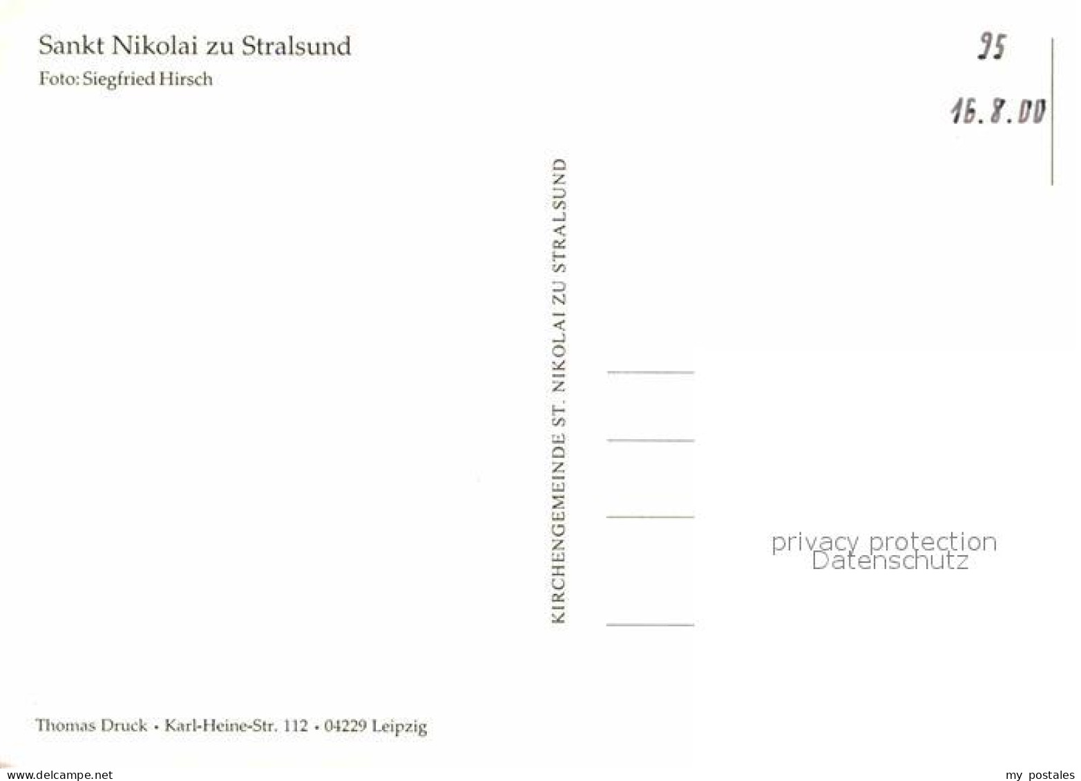 72665605 Stralsund Mecklenburg Vorpommern Sankt Nikolai Stralsund - Stralsund