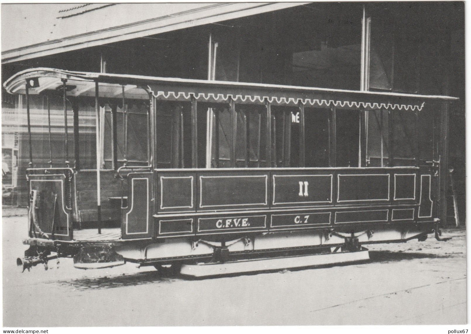 CPSM "AMIS DU RAIL DU FOREZ" . TRAMWAYS DE ST-ETIENNE - COMPAGNIE CFVE - REMORQUE TYPE C MISE EN SERVICE EN 1881 - Strassenbahnen