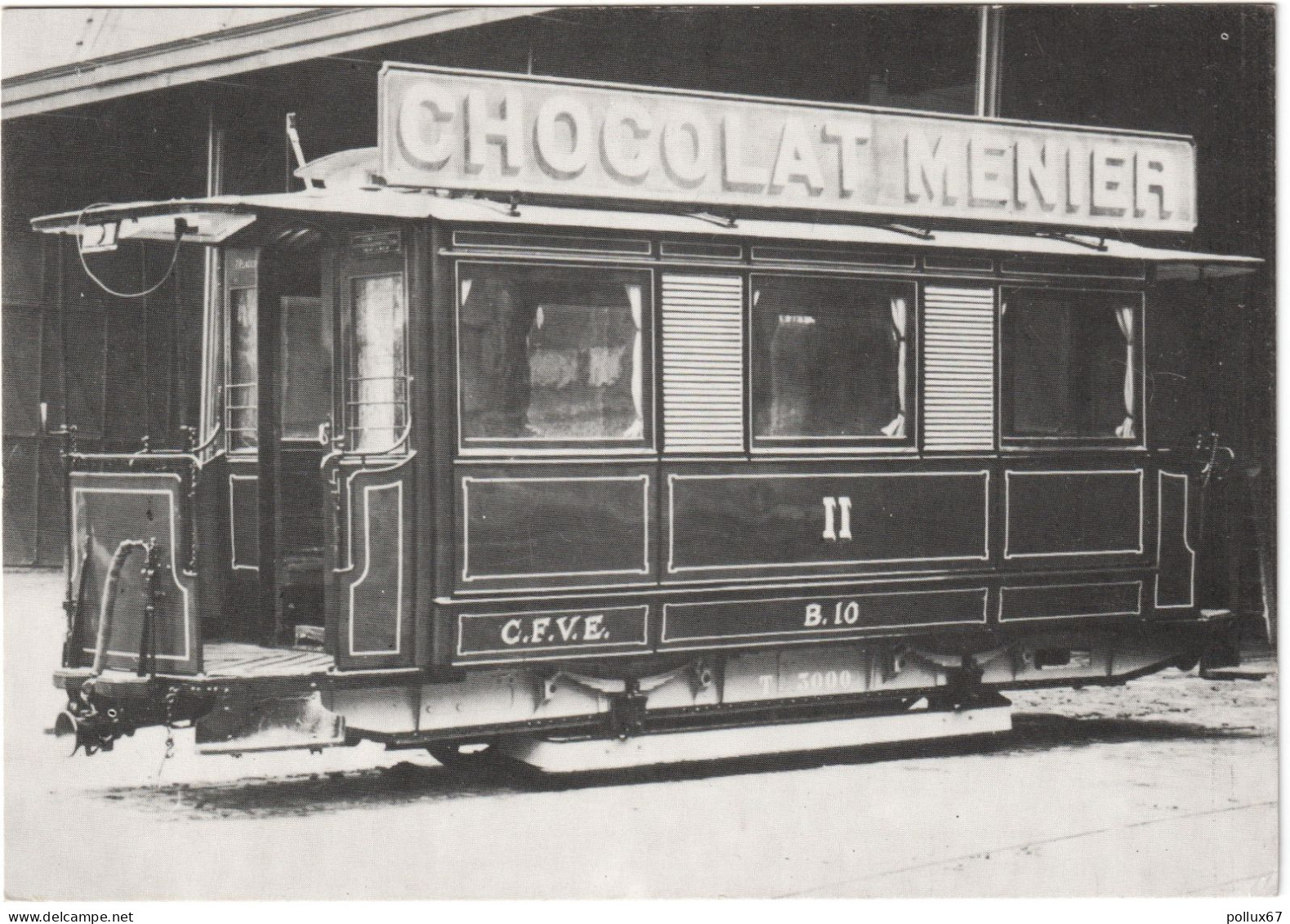 CPSM "AMIS DU RAIL DU FOREZ" . TRAMWAYS DE ST-ETIENNE - COMPAGNIE CFVE - REMORQUE TYPE B MISE EN SERVICE EN 1881 - Strassenbahnen