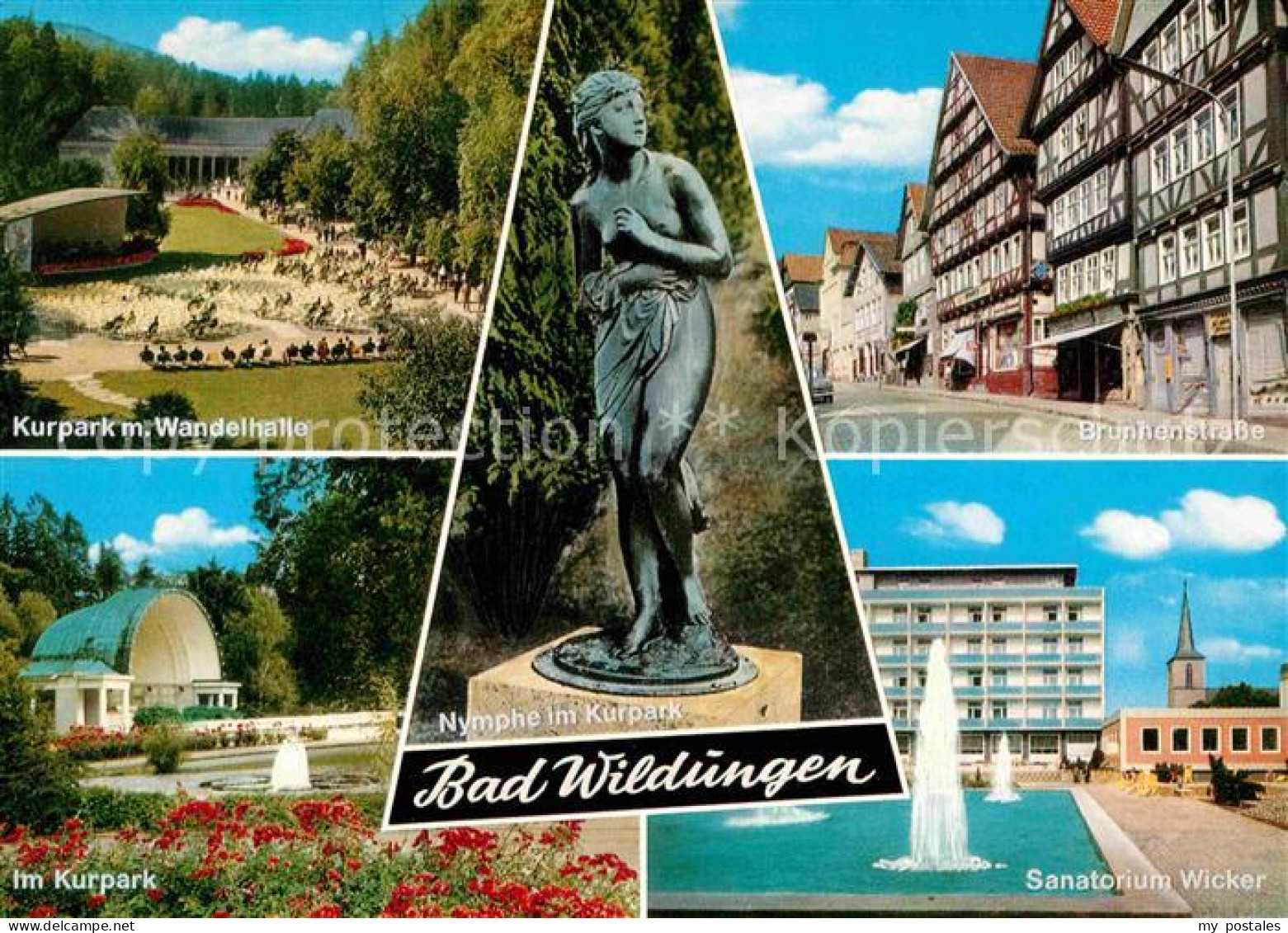 72665109 Bad Wildungen Kurpark Wandelhalle Nymphe Brunnenstr Konzertpavillon San - Bad Wildungen