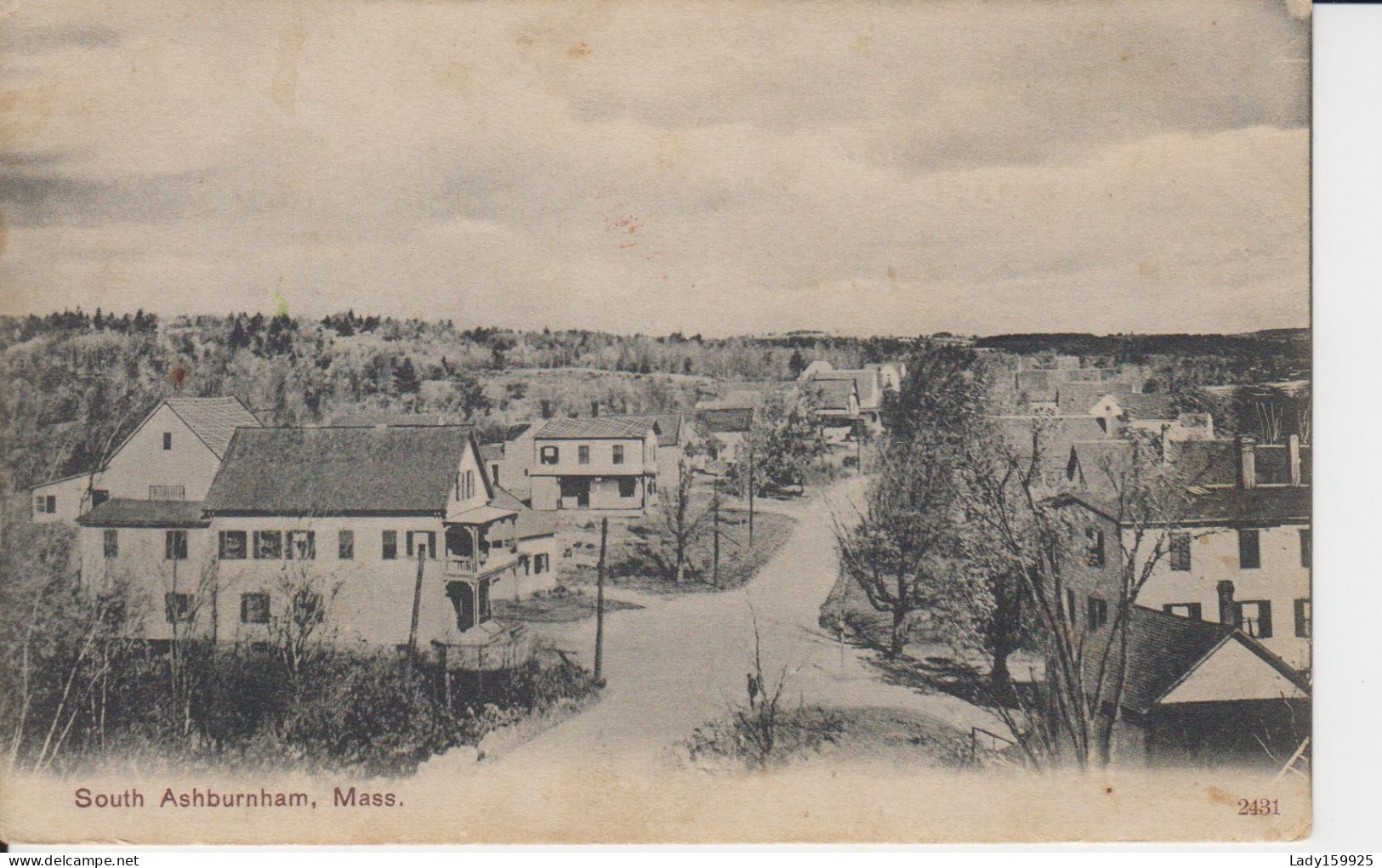 South Ashburnham Massachusetts U S Main Street Crossing The Village Houses Countryside 2sc - Other & Unclassified