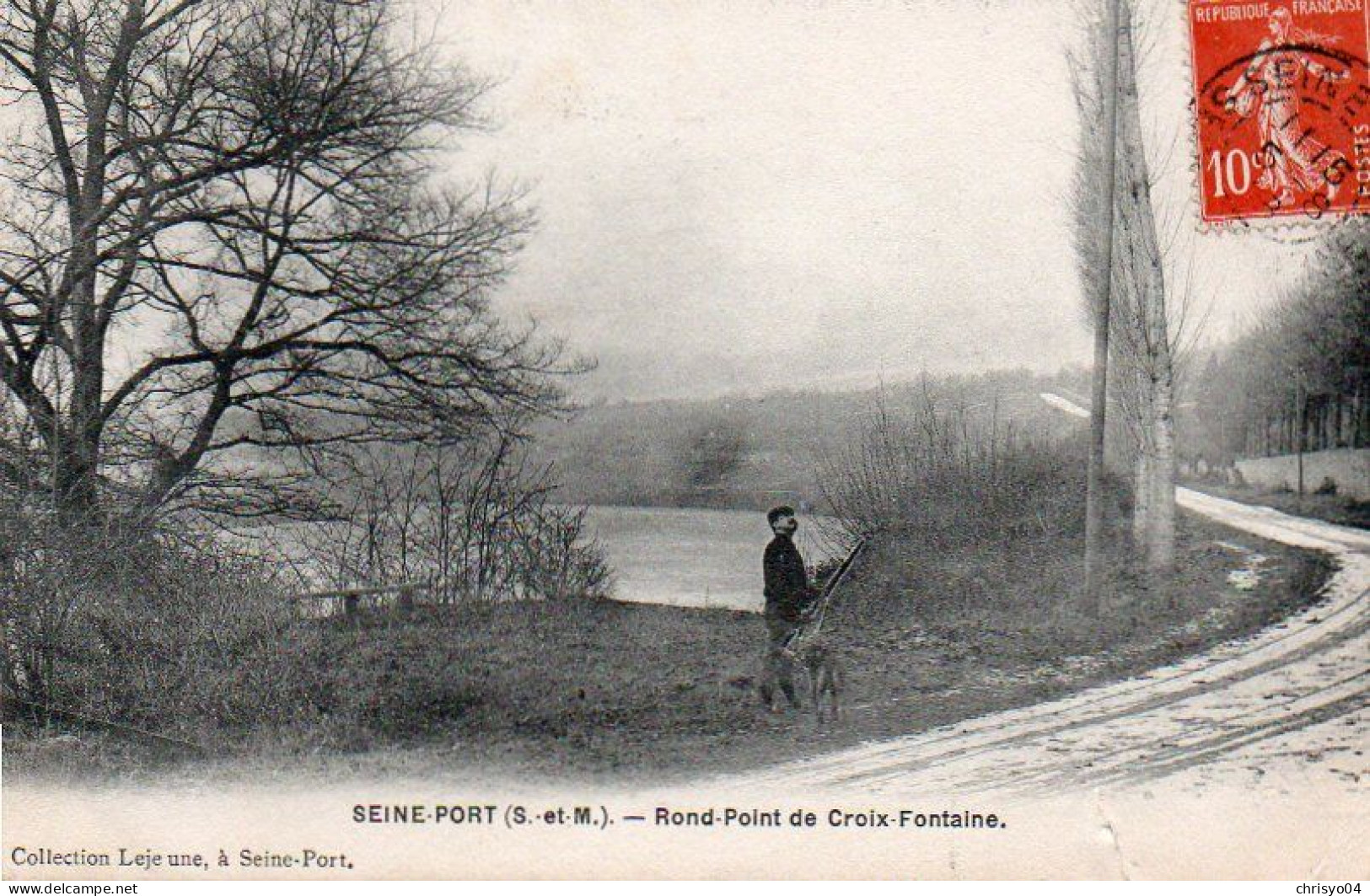 4V4Sb   77 Seine - Port Rond Point De Croix Fontaine Chasseur à L'affut D'oiseaux - Other & Unclassified