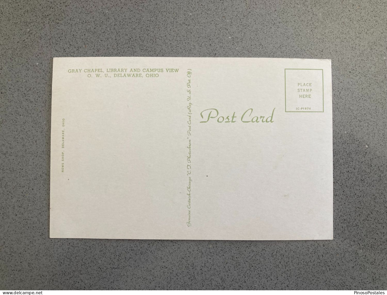 Gray Chapel, Library And Campus View, Delaware, Ohio Carte Postale Postcard - Autres & Non Classés