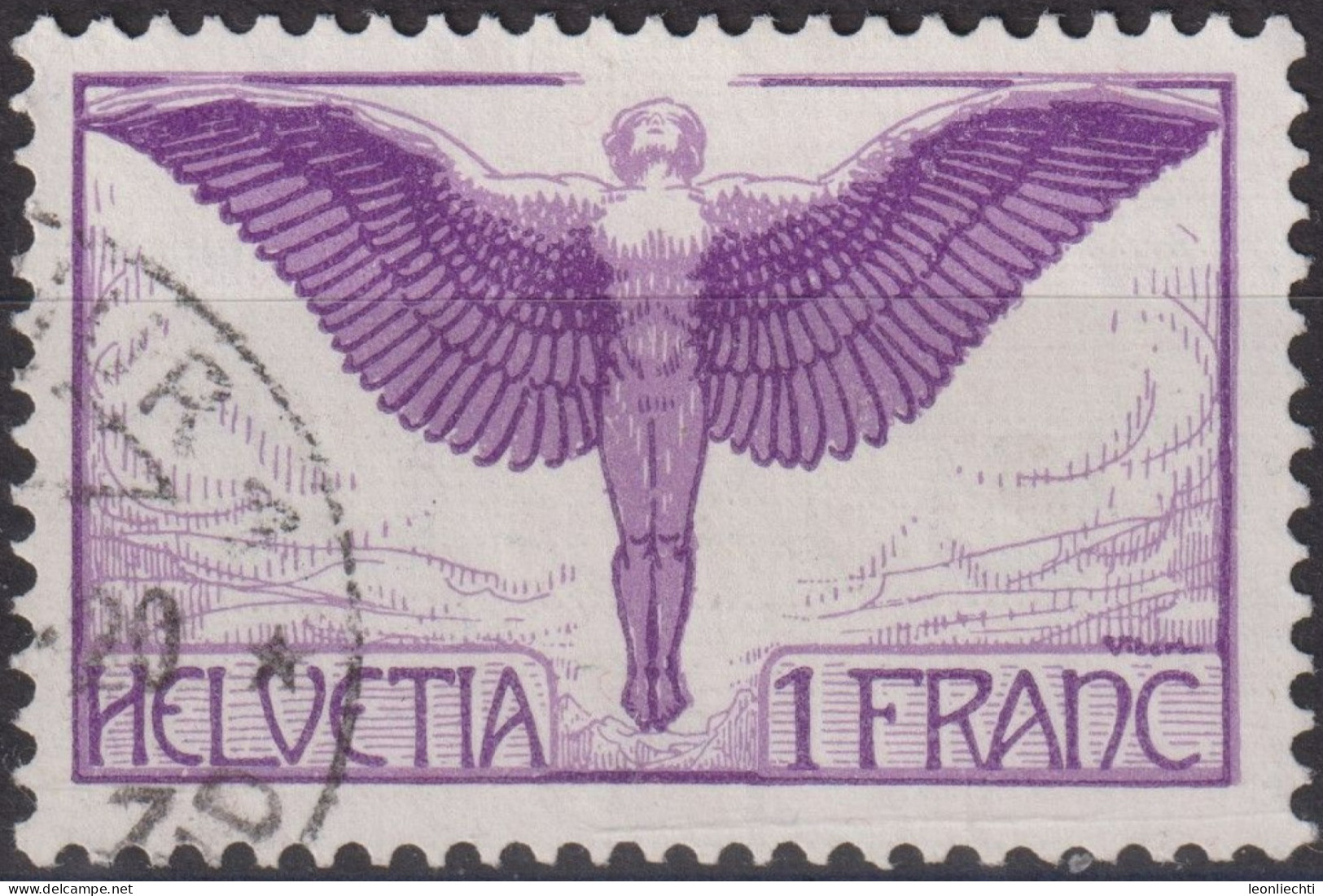 1933 Flugpost ⵙ Zum:CH F12z, Mi:CH 191z, Yt:CH PA12, Icarus - Used Stamps