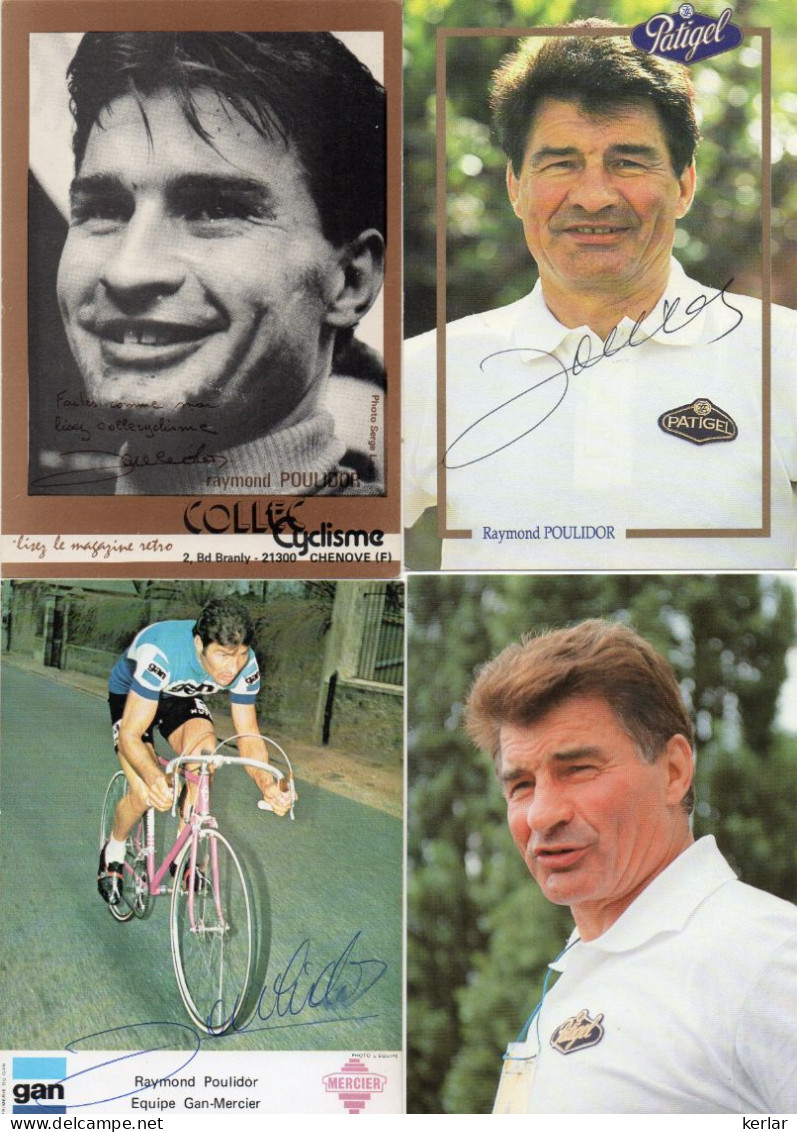 4CP RAYMOND POULIDOR - 1 SIGNATURE ORIGINALE - Ciclismo