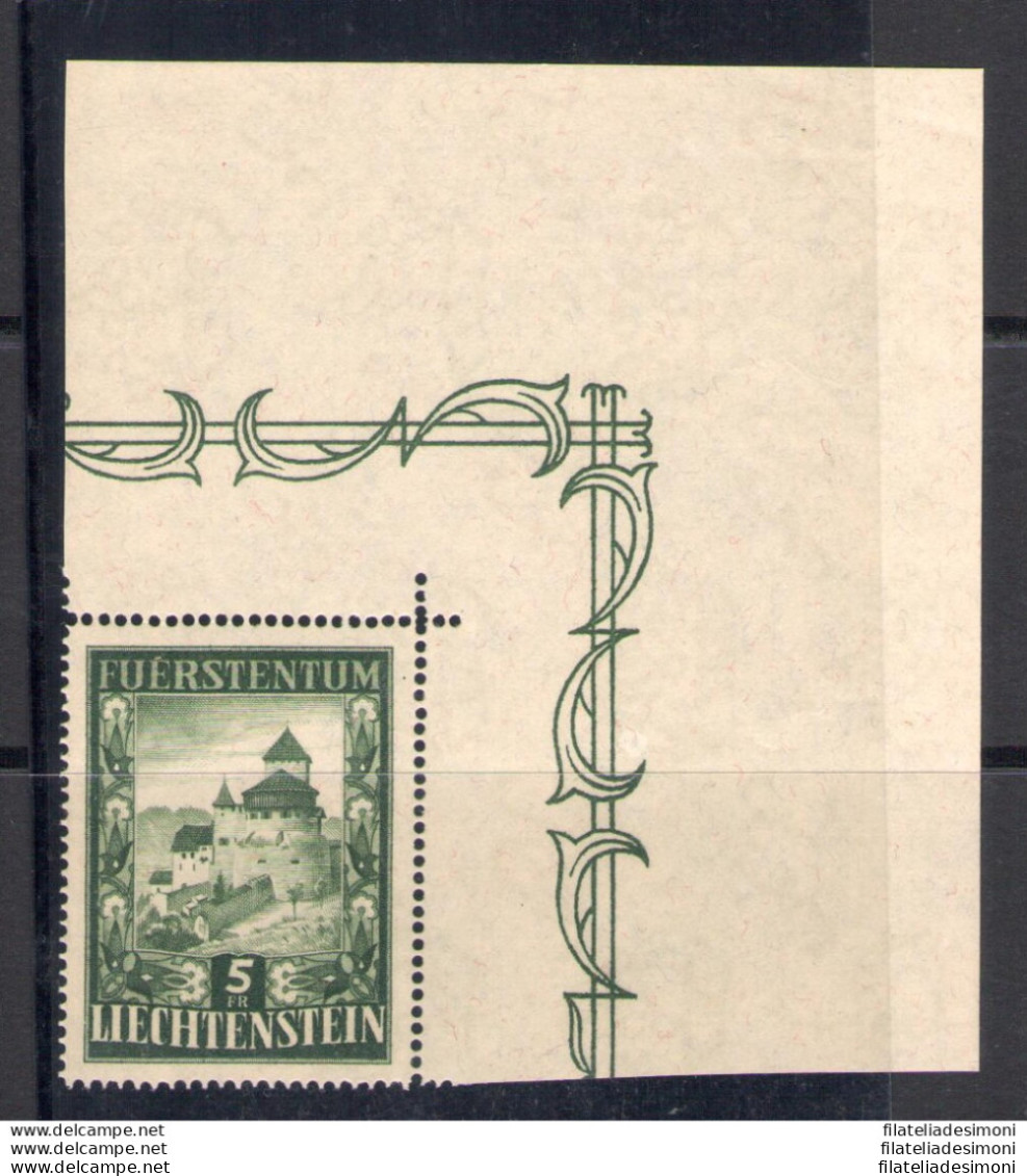 1952 Liechtenstein, N. 272 - Castello Di Vaduz Angolo Di Foglio - MNH** - Altri & Non Classificati