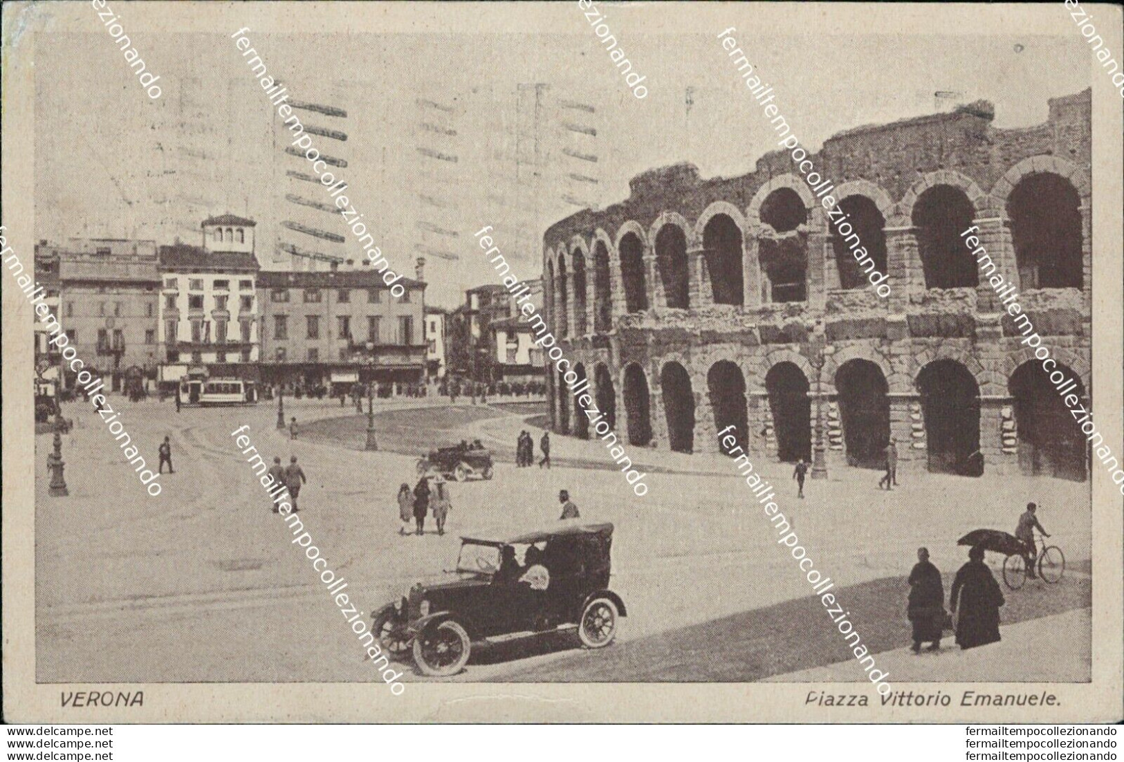 Bl361 Cartolina Verona Citta' Piazza Vittorio Emanuele - Verona
