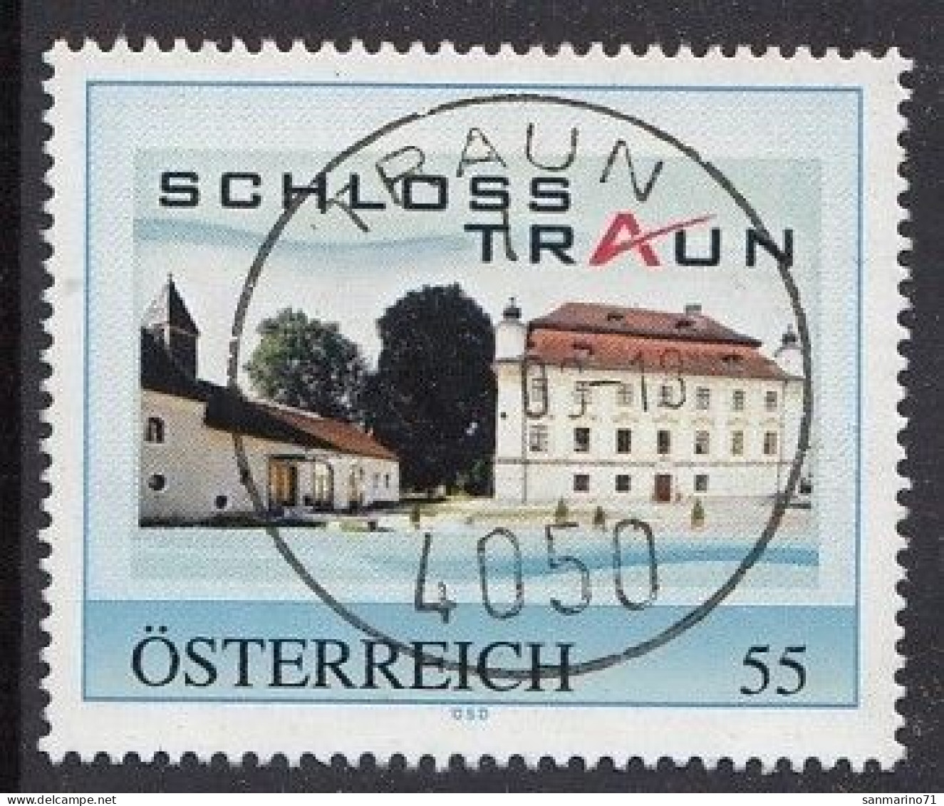 AUSTRIA 1,personal,used,hinged,schloss Traun - Personnalized Stamps