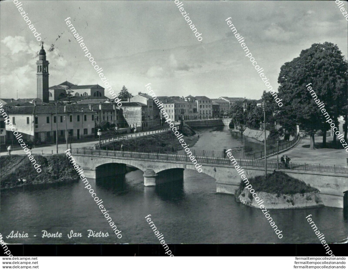 Bu125 Cartolina Adria Ponte San Pietro Provincia Di Rovigo Veneto - Rovigo