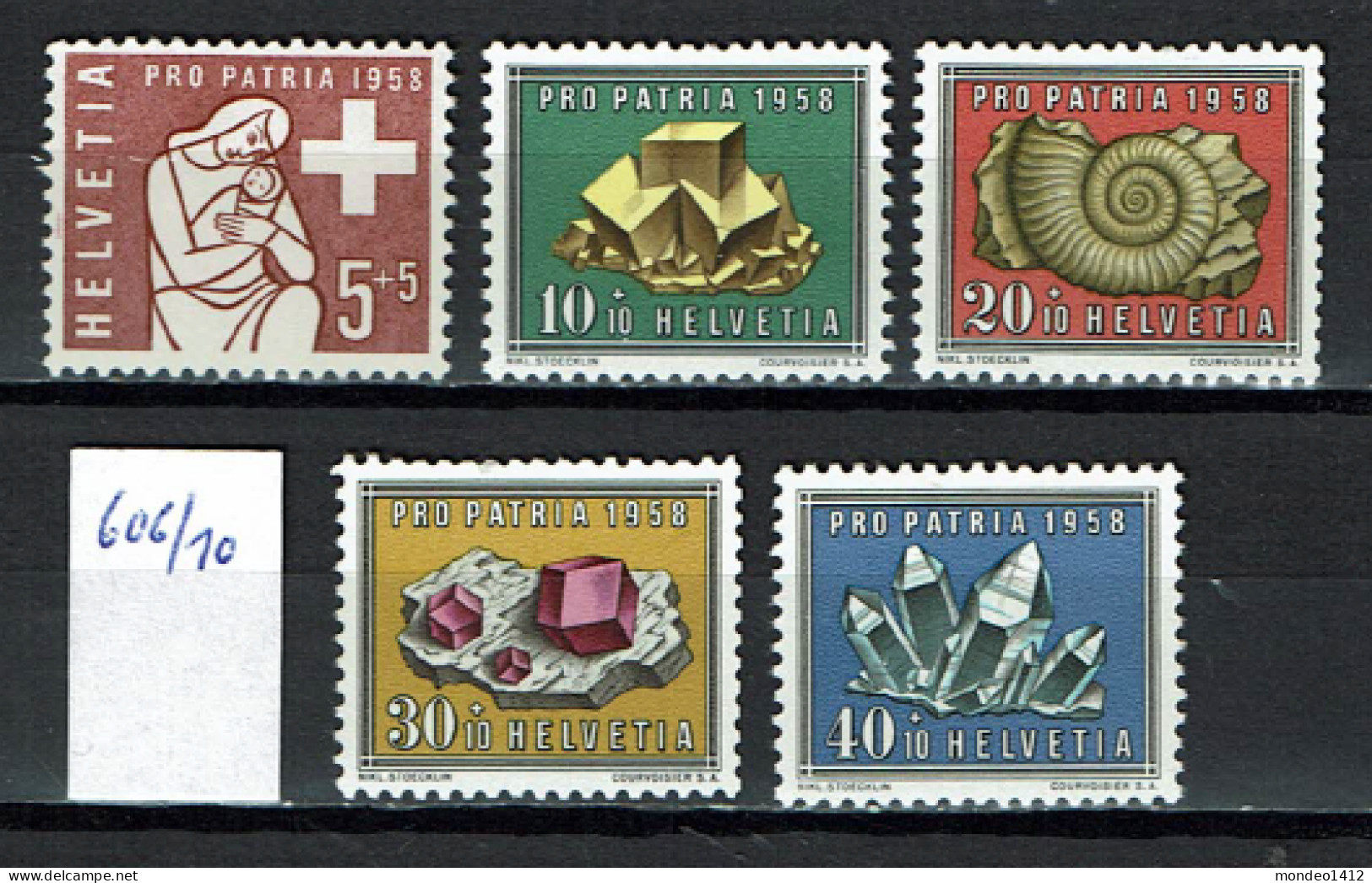 Suisse 1958 - YT 606/610 ** MNH - Neufs