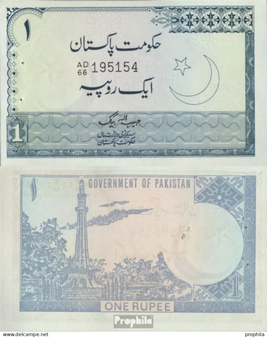 Pakistan Pick-Nr: 24A, Signatur 12 Bankfrisch 1974 1 Rupee - Pakistán