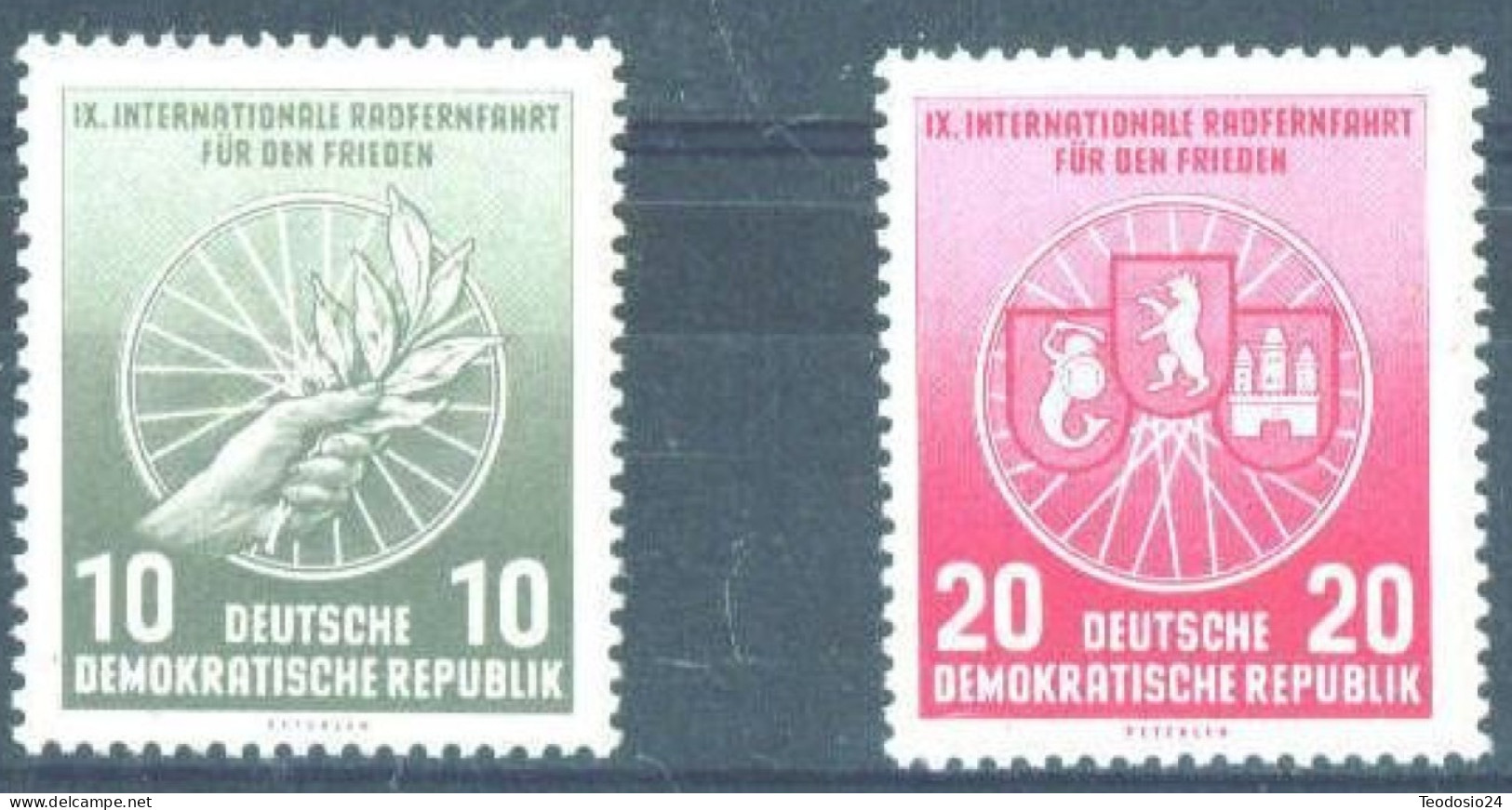 GERMANY DDR 1956   MiNr. 521 - 522 ** - Unused Stamps