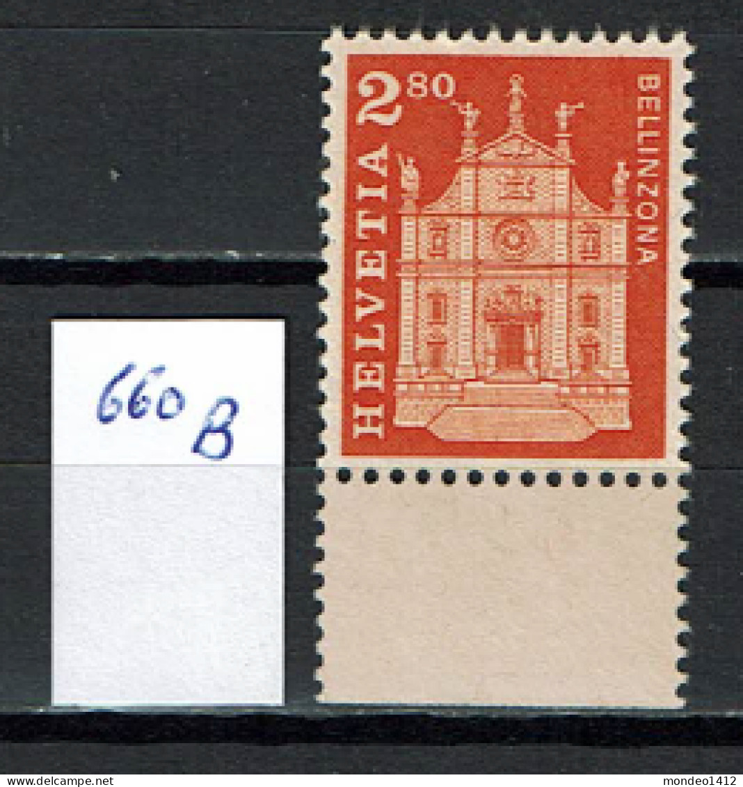 Suisse 1960 - YT 660 B ** MNH - Unused Stamps