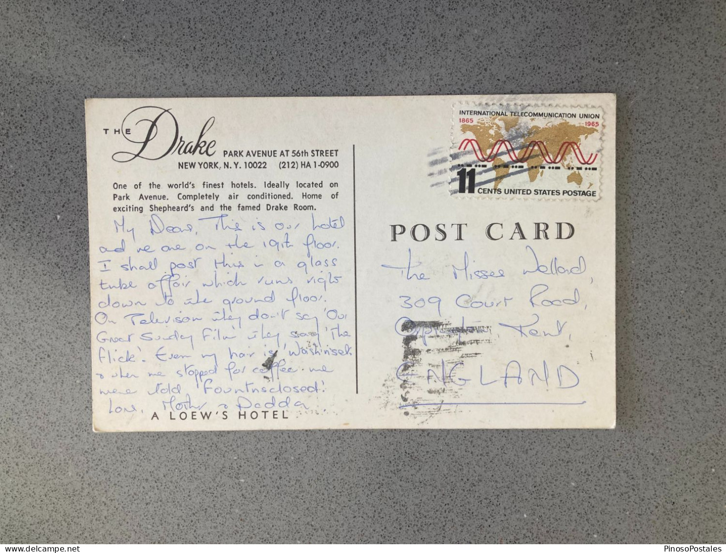 The Drake, Park Avenue At 56th Street, New York Carte Postale Postcard - Wirtschaften, Hotels & Restaurants