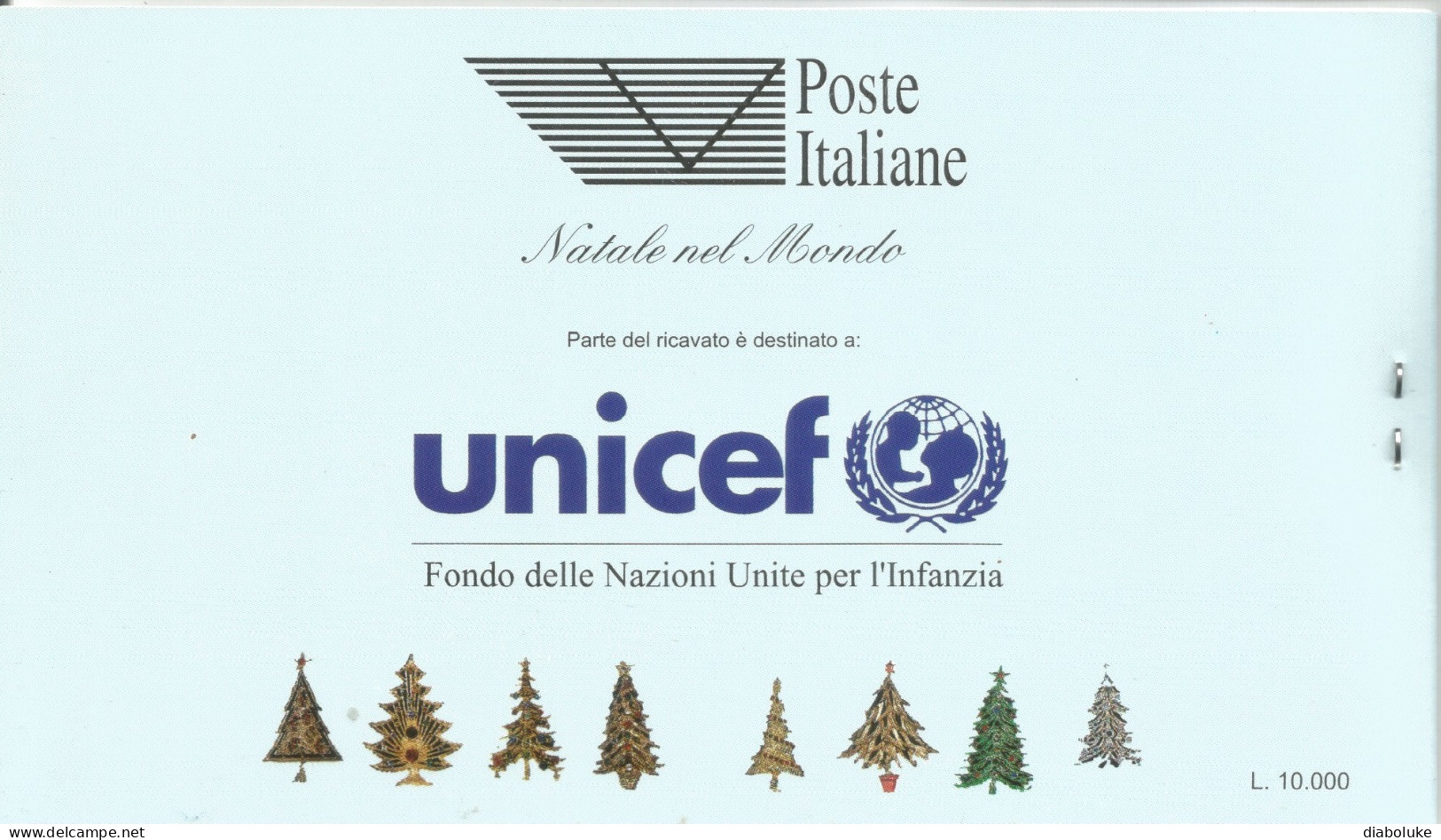 (REPUBBLICA ITALIANA) 1995, NATALE NEL MONDO - Libretto Nuovo, Copertina Celeste - Booklets