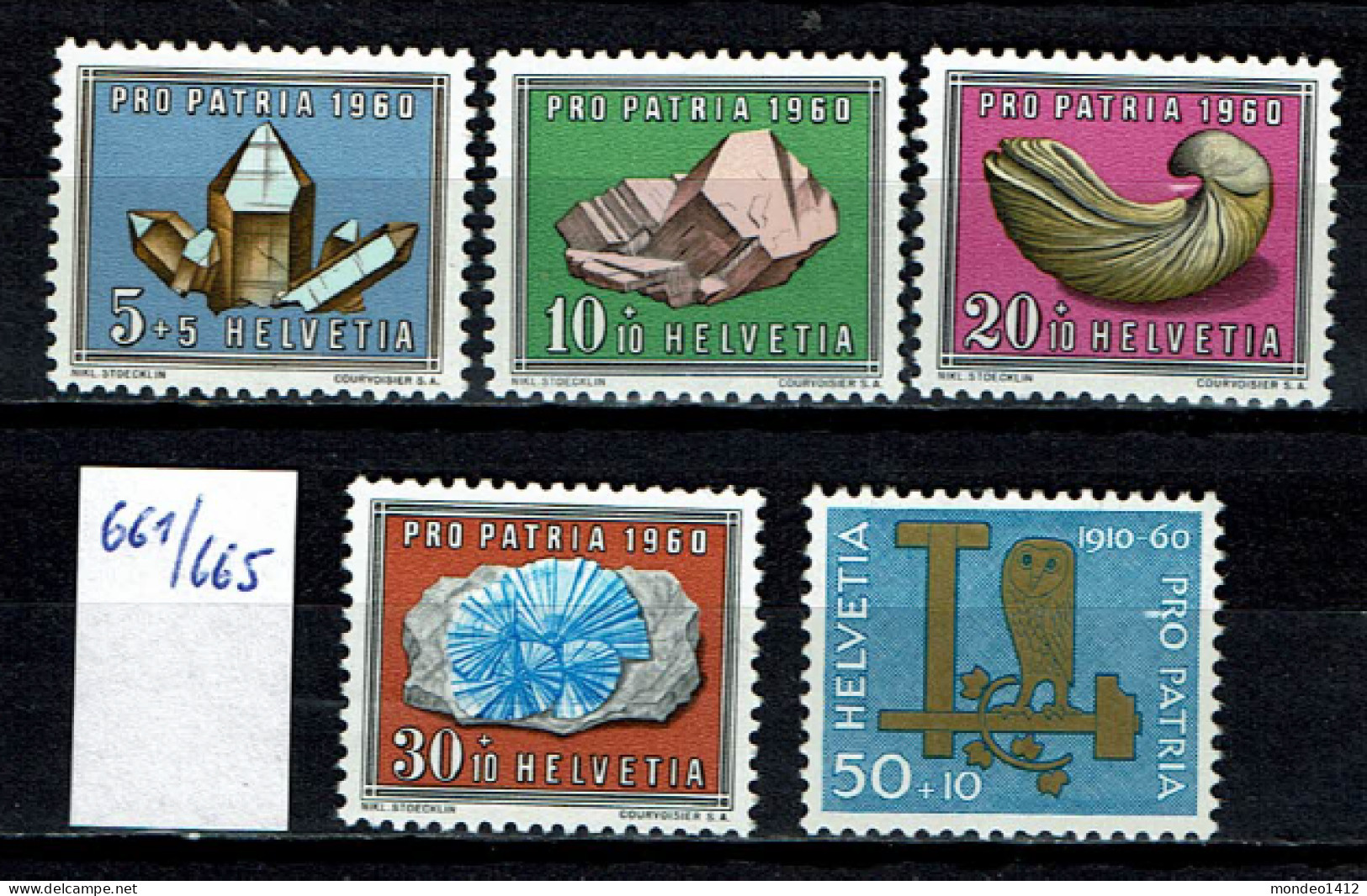 Suisse 1960 - YT 661/665 ** MNH - Neufs