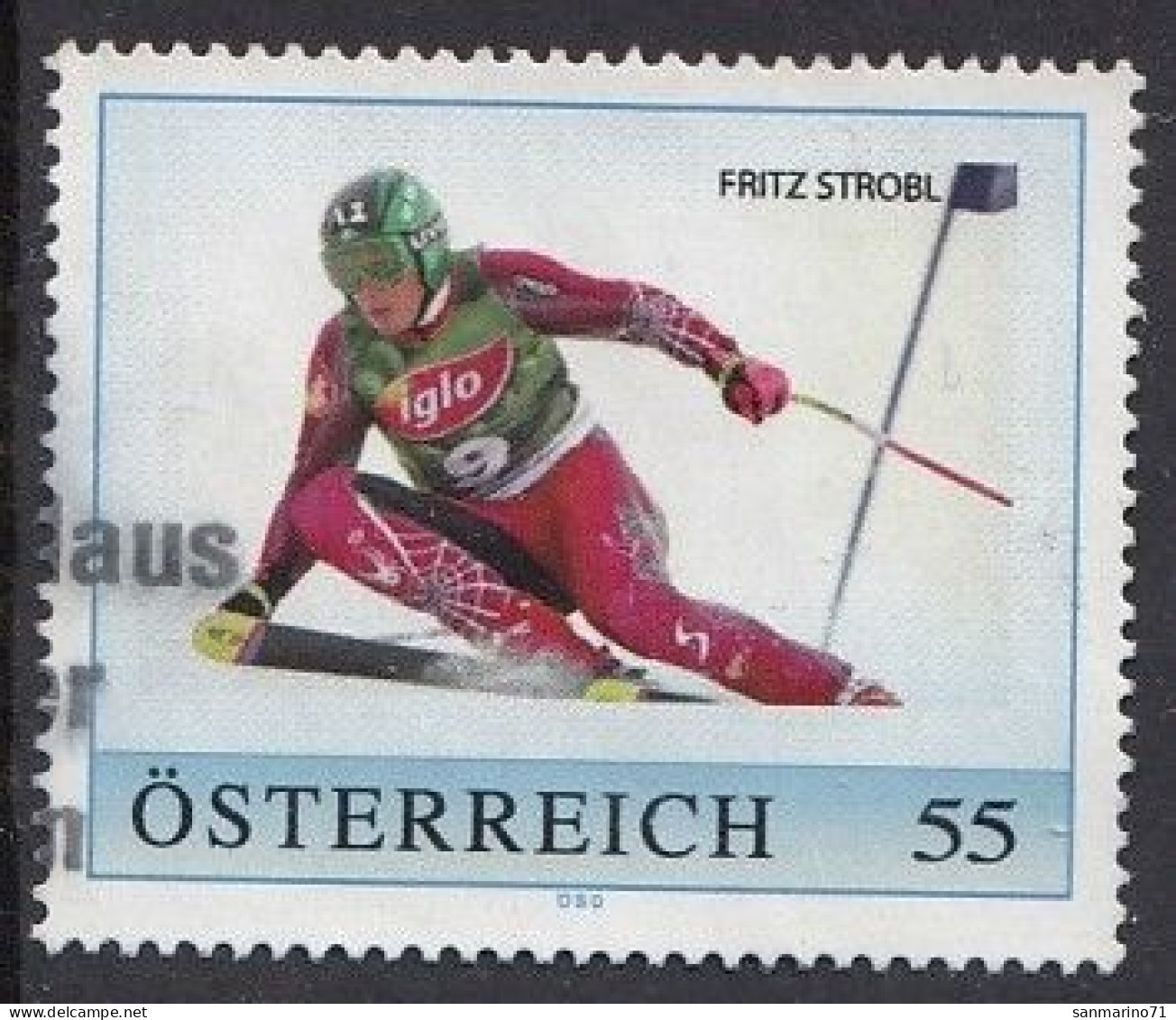 AUSTRIA 9,personal,used,hinged,Fritz Strobl - Personnalized Stamps