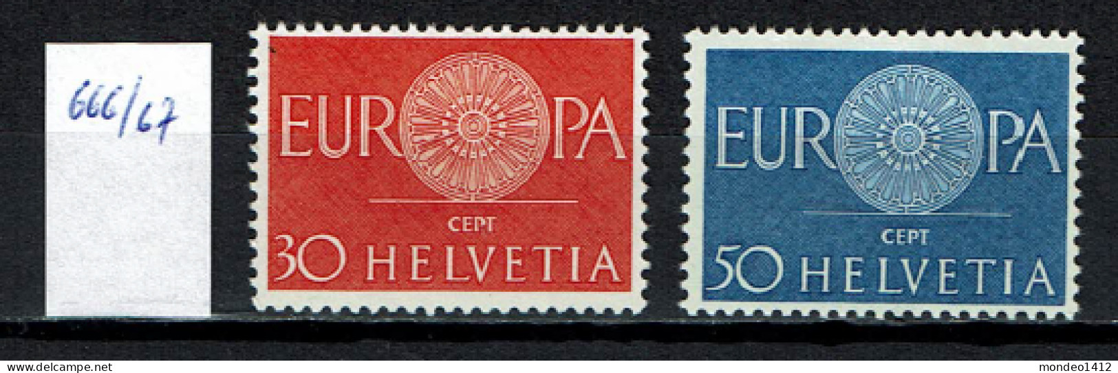 Suisse 1960 - YT 666/667 ** MNH - Ongebruikt