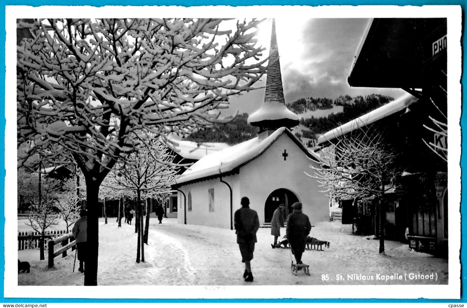 CPSM SUISSE BE - St Niklaus Kapelle (GSTAAD) Sous La Neige - Gstaad