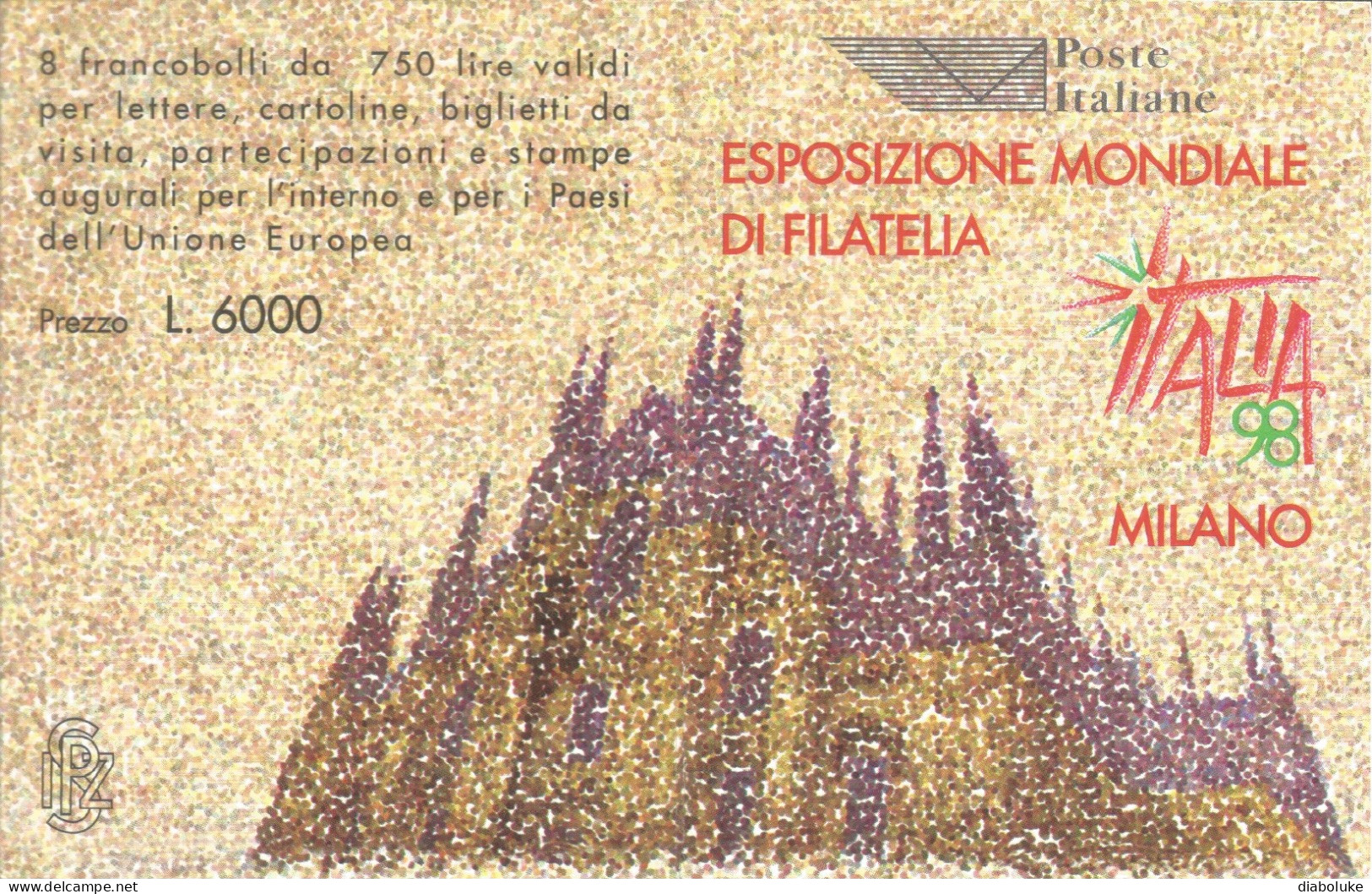 (REPUBBLICA ITALIANA) 1996, ESPOSIZIONE MONDIALE DI FILATELA A MILANO - Libretto Nuovo - Markenheftchen