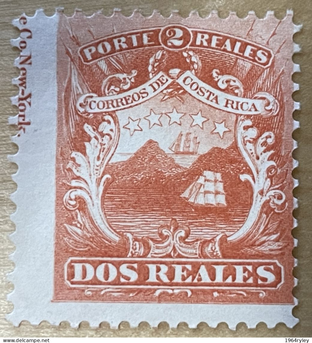 COSTA RICA - MH (NO GUM) - 1863 - # 2  (see Photo For Condition) - Costa Rica