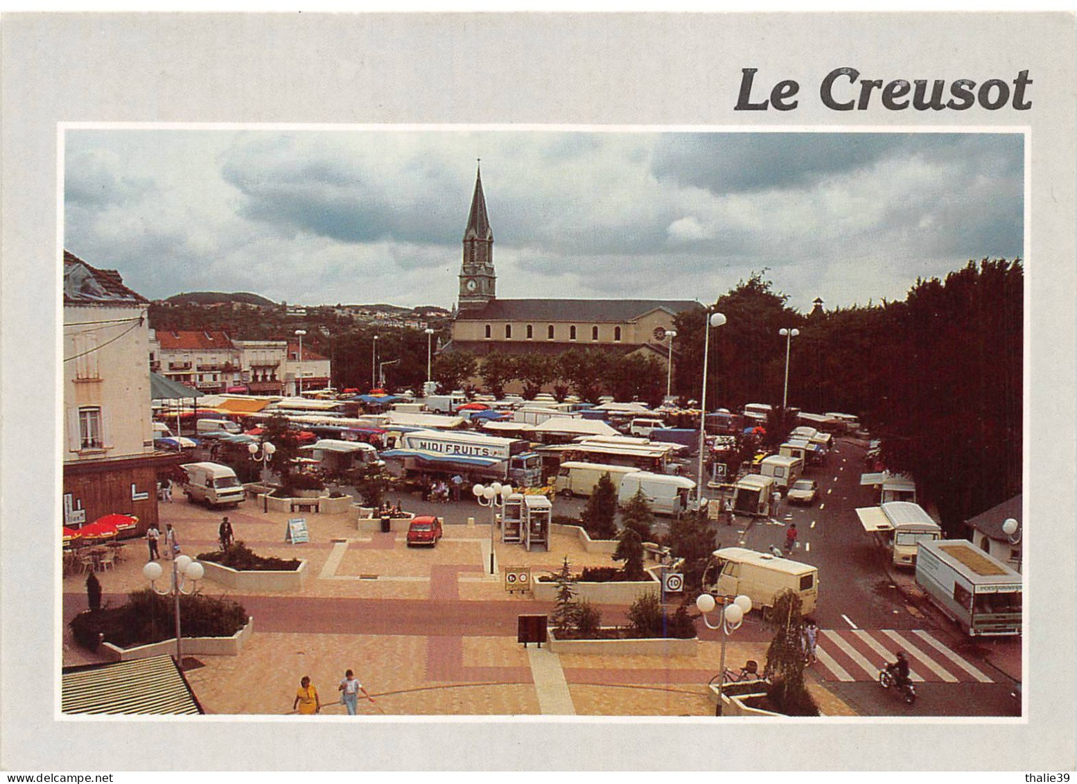 Le Creusot Marché Camion Fourgon Voiture Austin Mini Place Schneider - Le Creusot