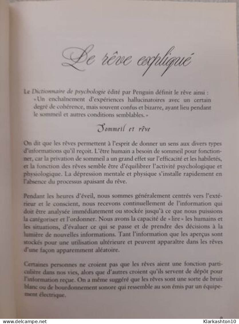 Le Grand Dictionnaire Des Rêves Et Leurs Interprétations - Other & Unclassified