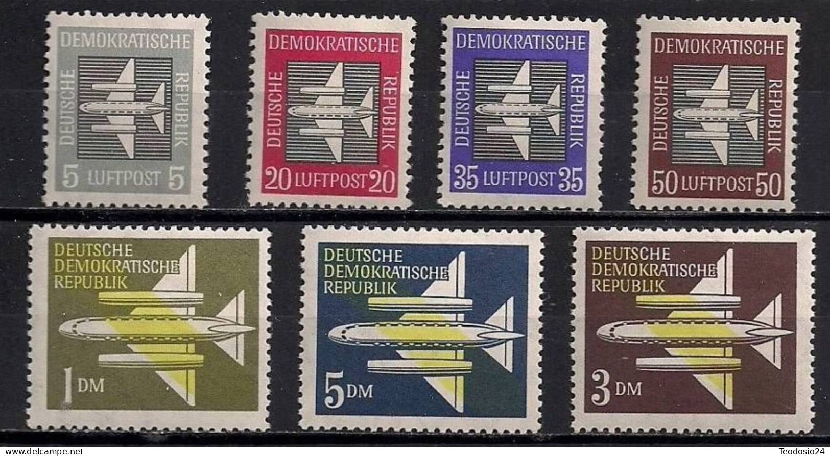GERMANY DDR 1957  MICHEL 609-615 ** - Unused Stamps