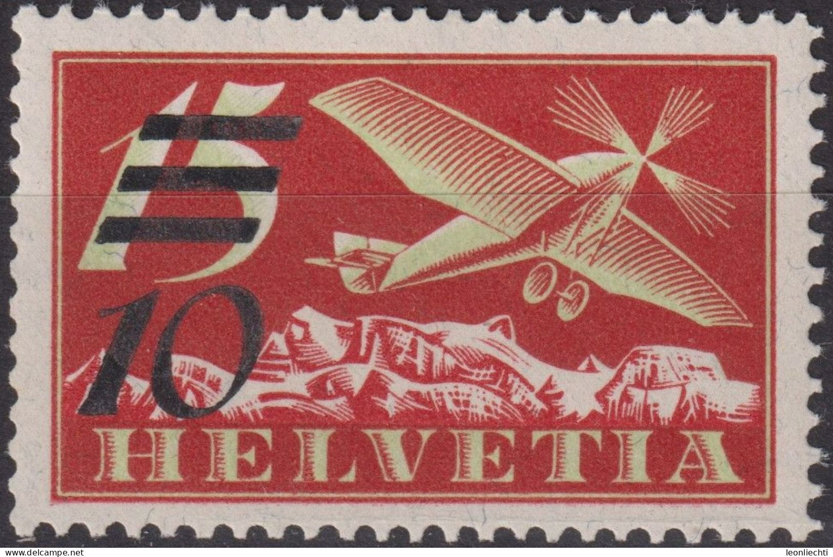 1935 Flugpost ** Zum:CH F19b, Mi:CH 285b, Flugzeug - Unused Stamps