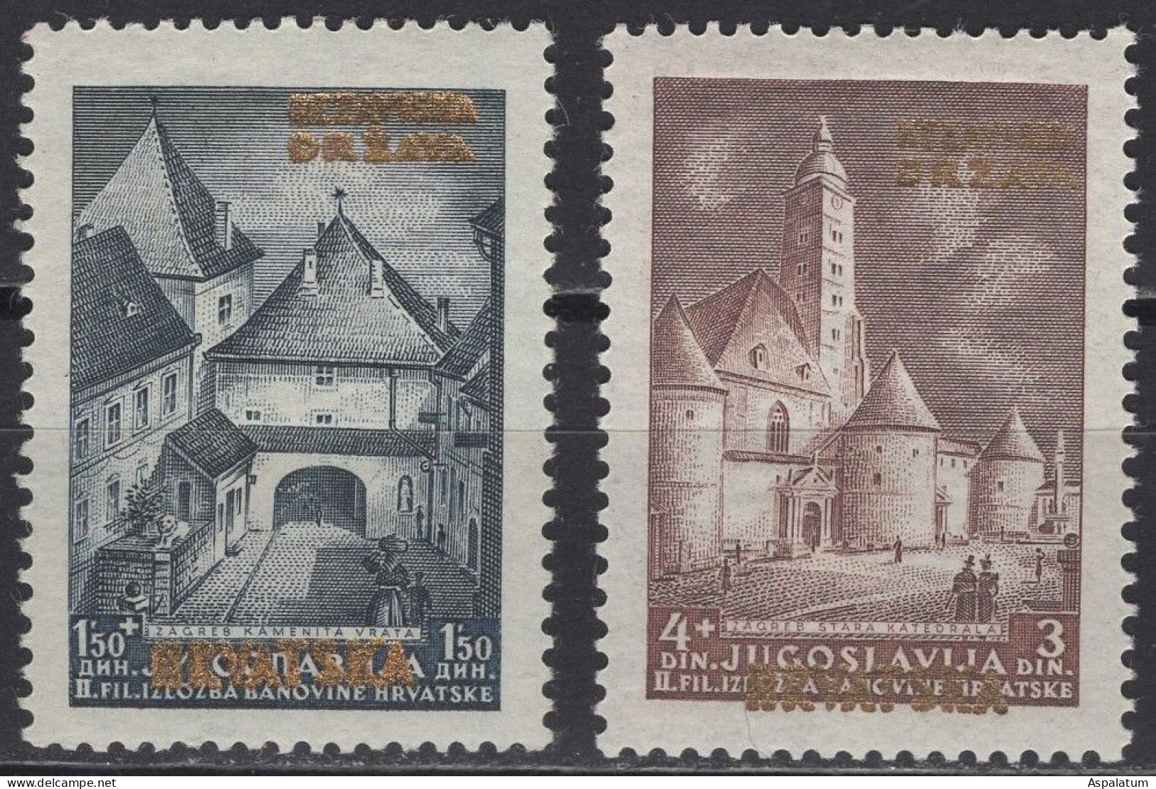 Croatia / WWII - 4th Provisional Issue - Set Of 2 - Mi 39A~40A - 1941 - MNH - Croatie