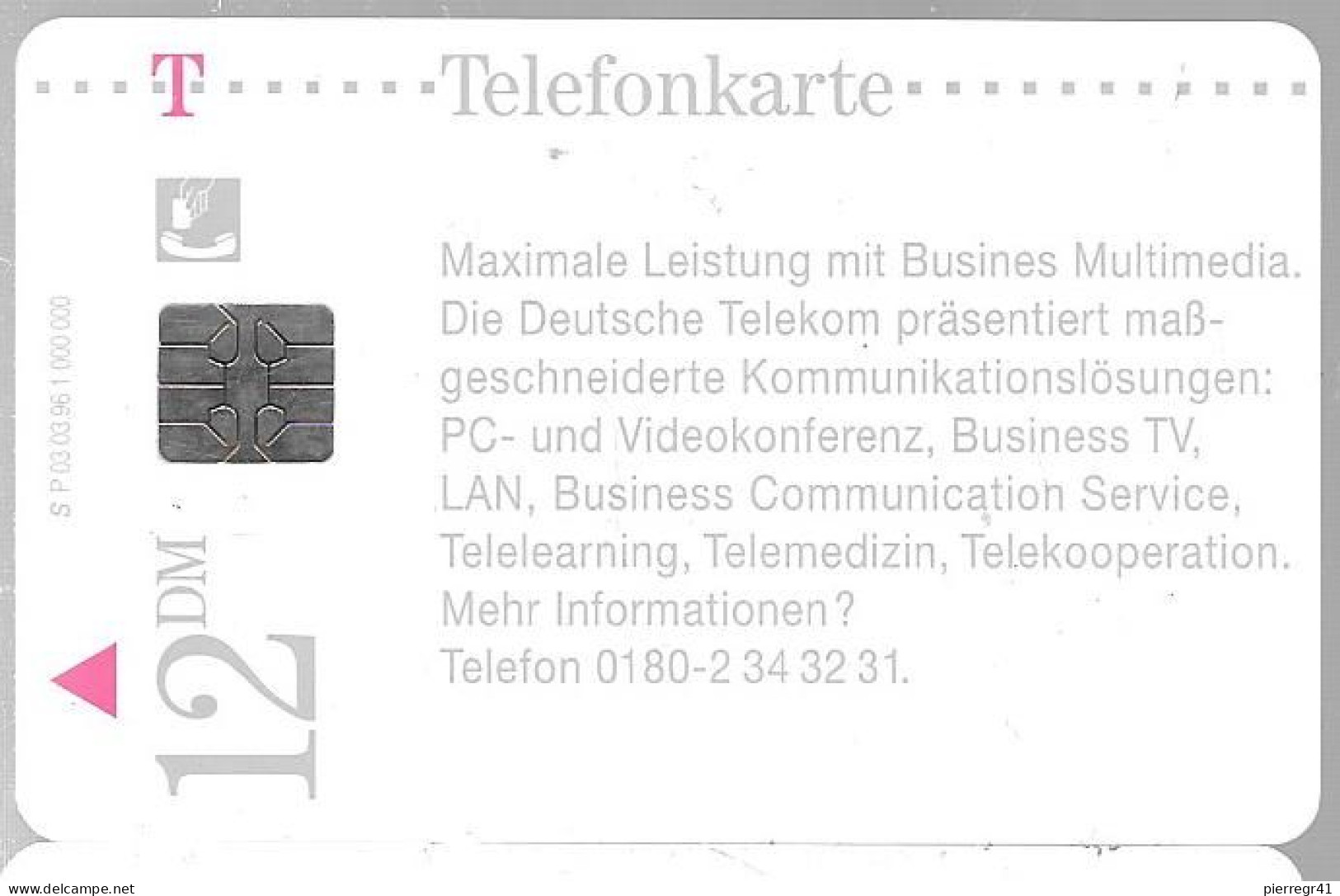 CARTE-PUCE-SO5-05/99-Série P03-12DM-MULTIMEDIA-TBE - P & PD-Series: Schalterkarten Der Dt. Telekom