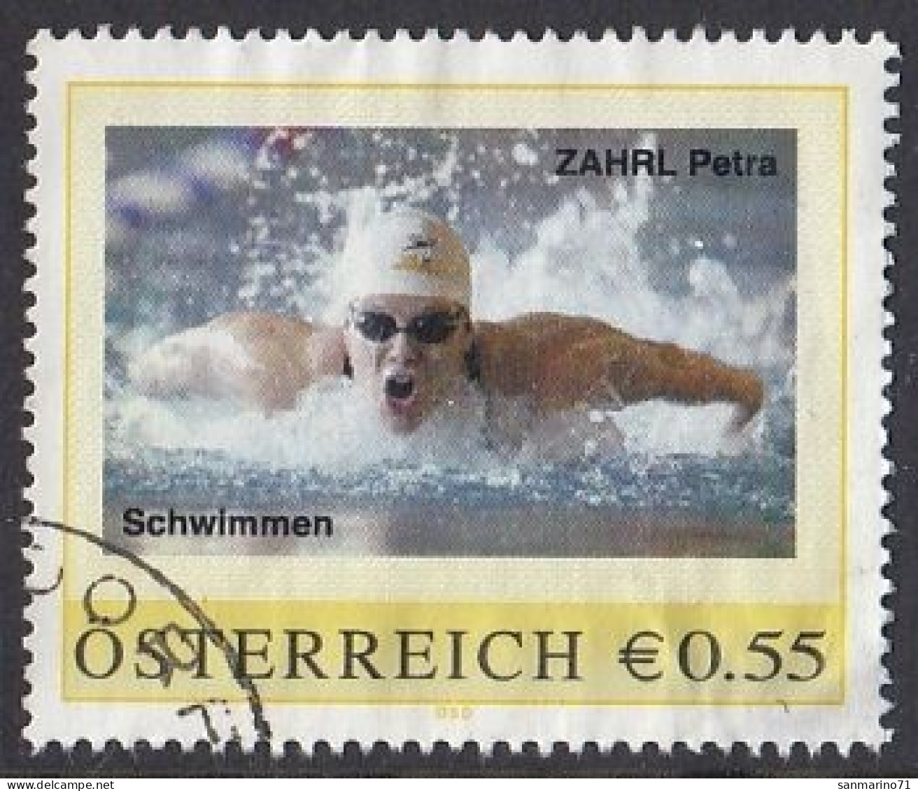 AUSTRIA 18,personal,used,hinged,Petra Zahrl - Timbres Personnalisés