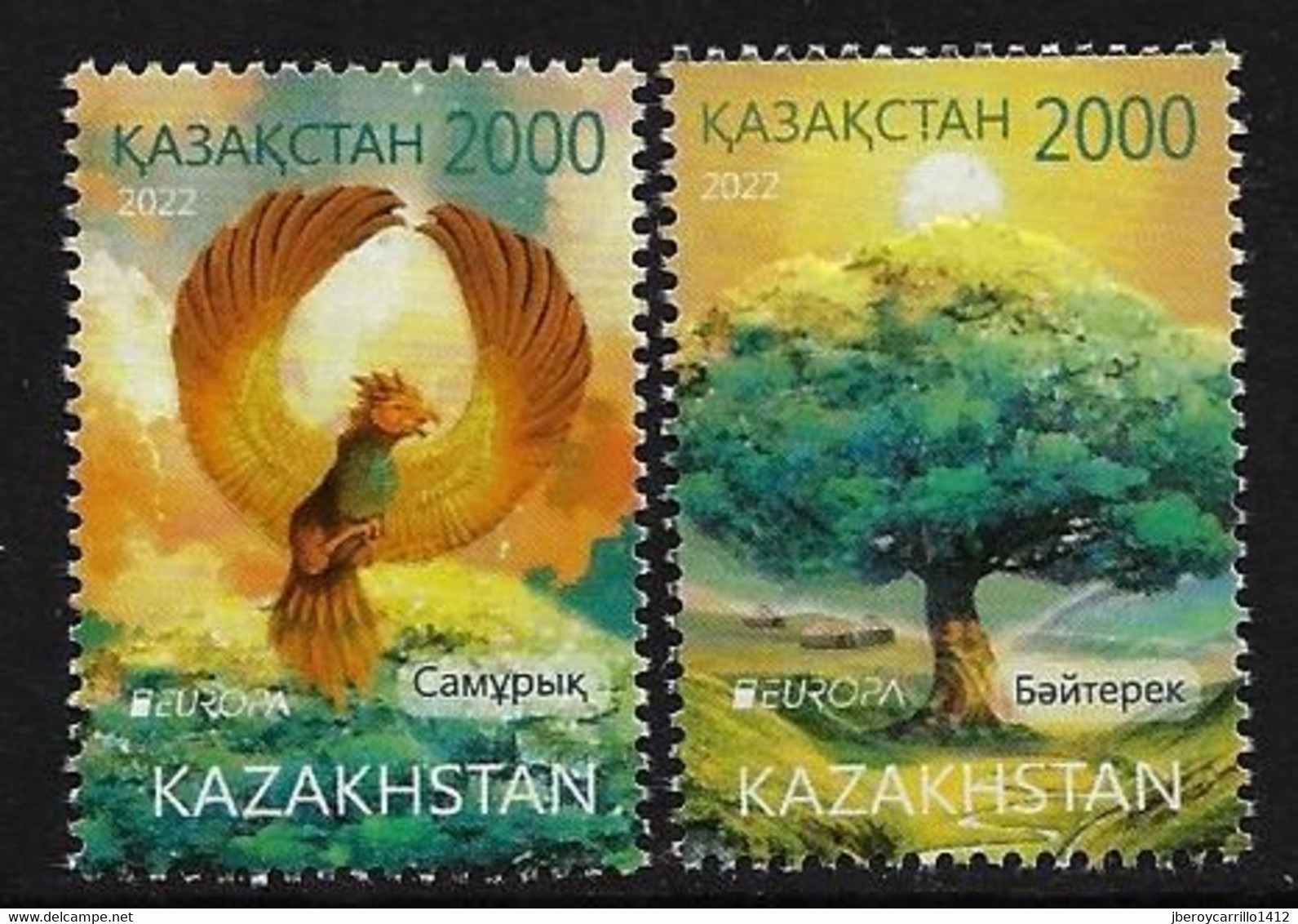 KAZAKHSTAN /KAZAJISTÁN /KASACHSTAN /KAZAKISTAN -EUROPE 2022.- "LEYENDAS Y MITOS".- SERIE De 2 V. - N - 2022
