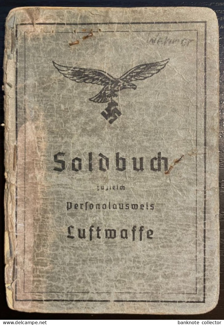 Deutschland, Germany - Deutsches Reich - Soldbuch - Luftwaffe - 1939 ! - 1939-45