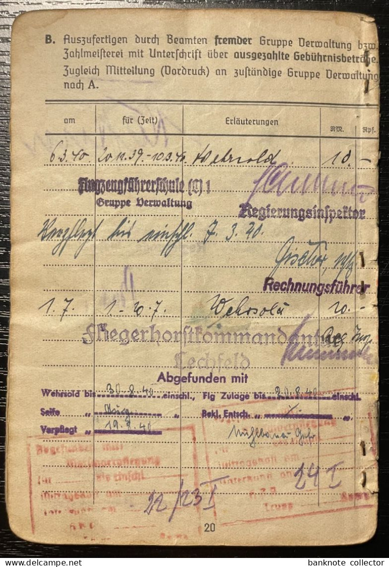 Deutschland, Germany - Deutsches Reich - Soldbuch - Luftwaffe - 1939 !